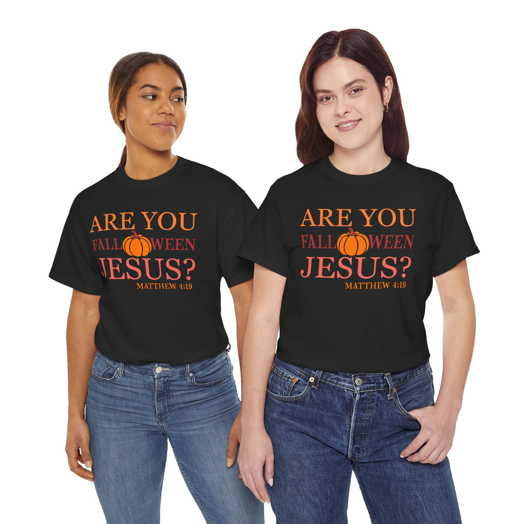 Unisex Heavy Cotton Tee - Are You Halloween Jesus? Festival Shirt, Funny Christian Tee, Fall Apparel, Halloween Party Outfit, Holiday Gift