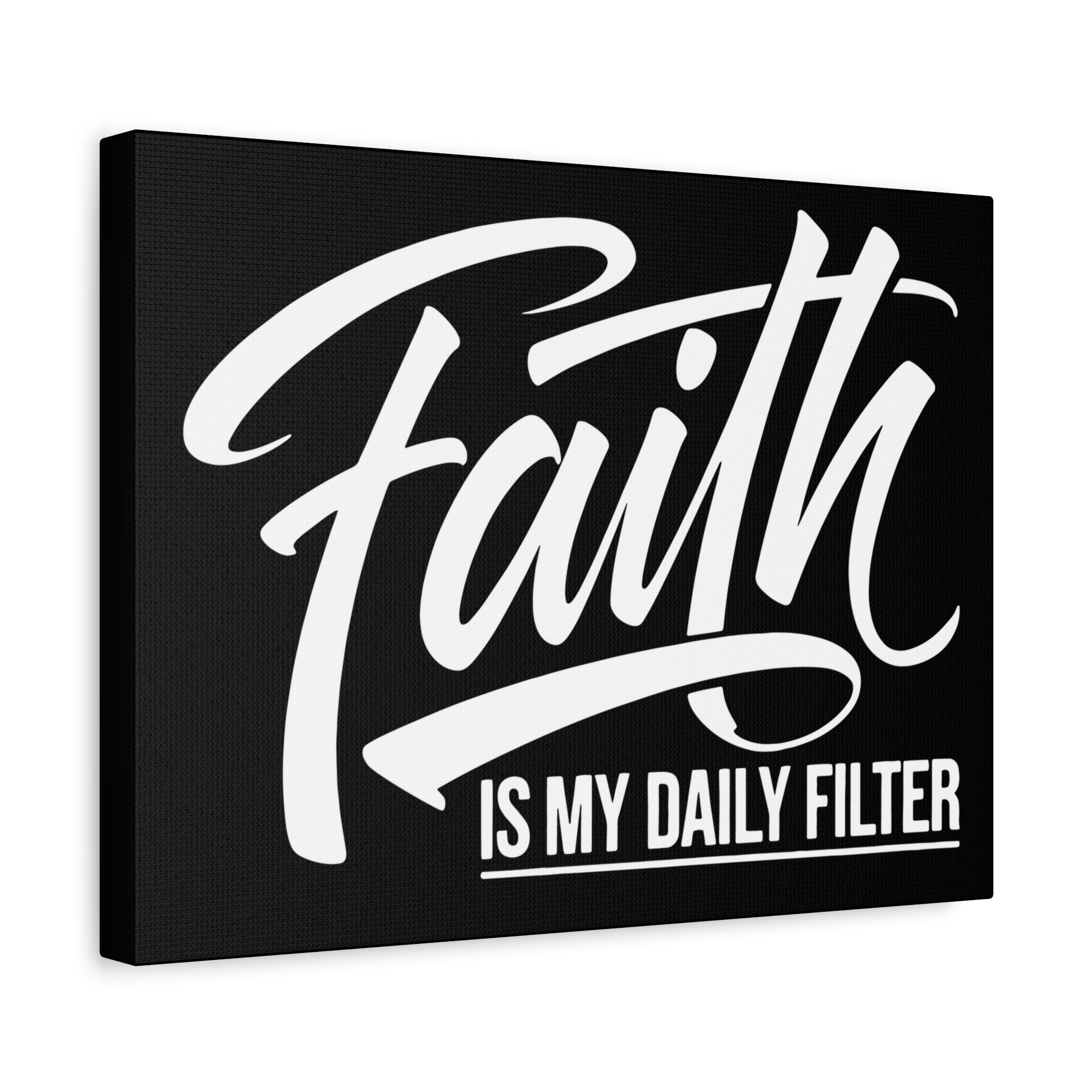 Inspirational Canvas Wall Art, Faith Quote Decor, Motivational Home Decor, Gray Wall Hanging, Gift for Faith Lovers