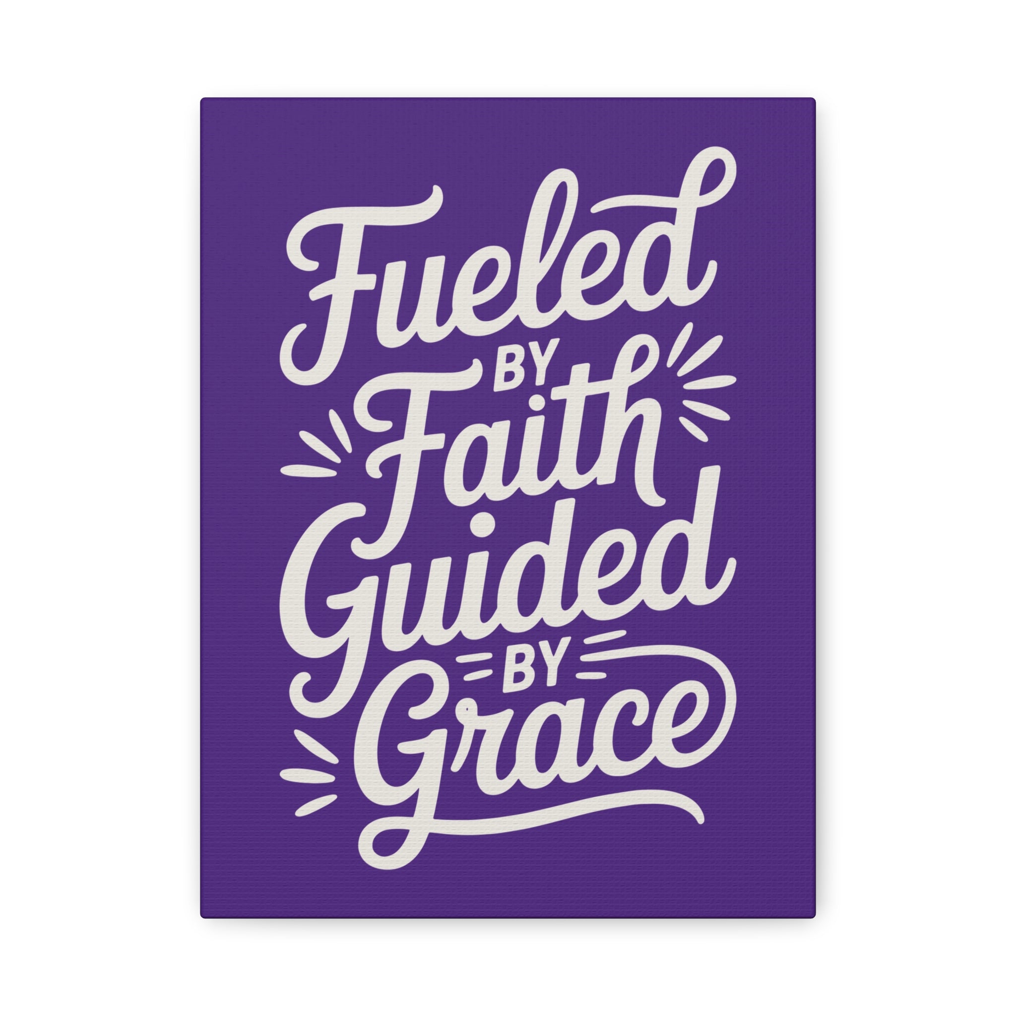 Purple Stretched Canvas Art, Motivational Wall Decor, Home Inspirational Art, Faith-Based Decor, Gift for Faith Lovers