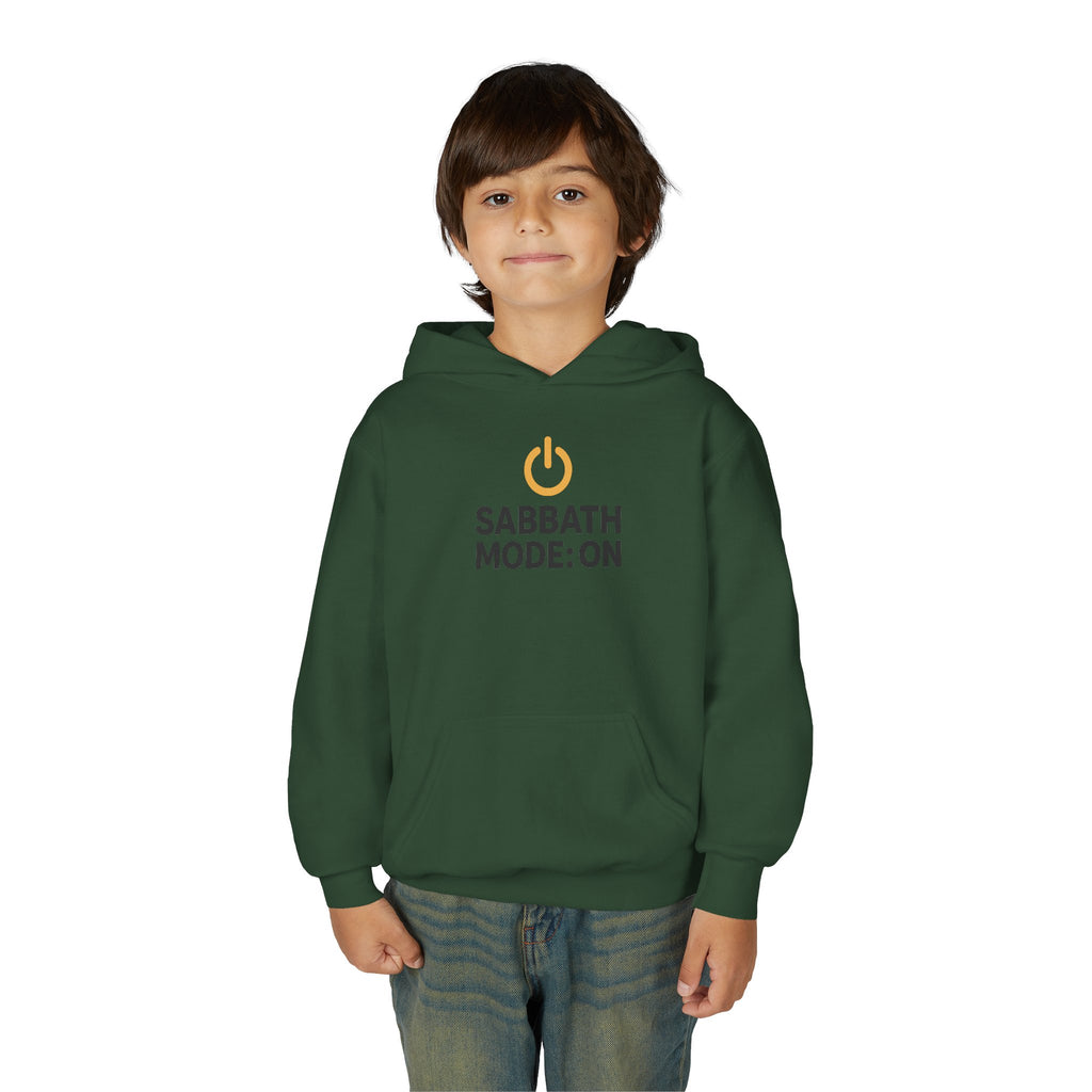 Sabbath Mode Youth Hoodie, Comfortable Hooded Sweatshirt for Kids, Perfect for Religious Observances, Christian Gift, Sunday Wear