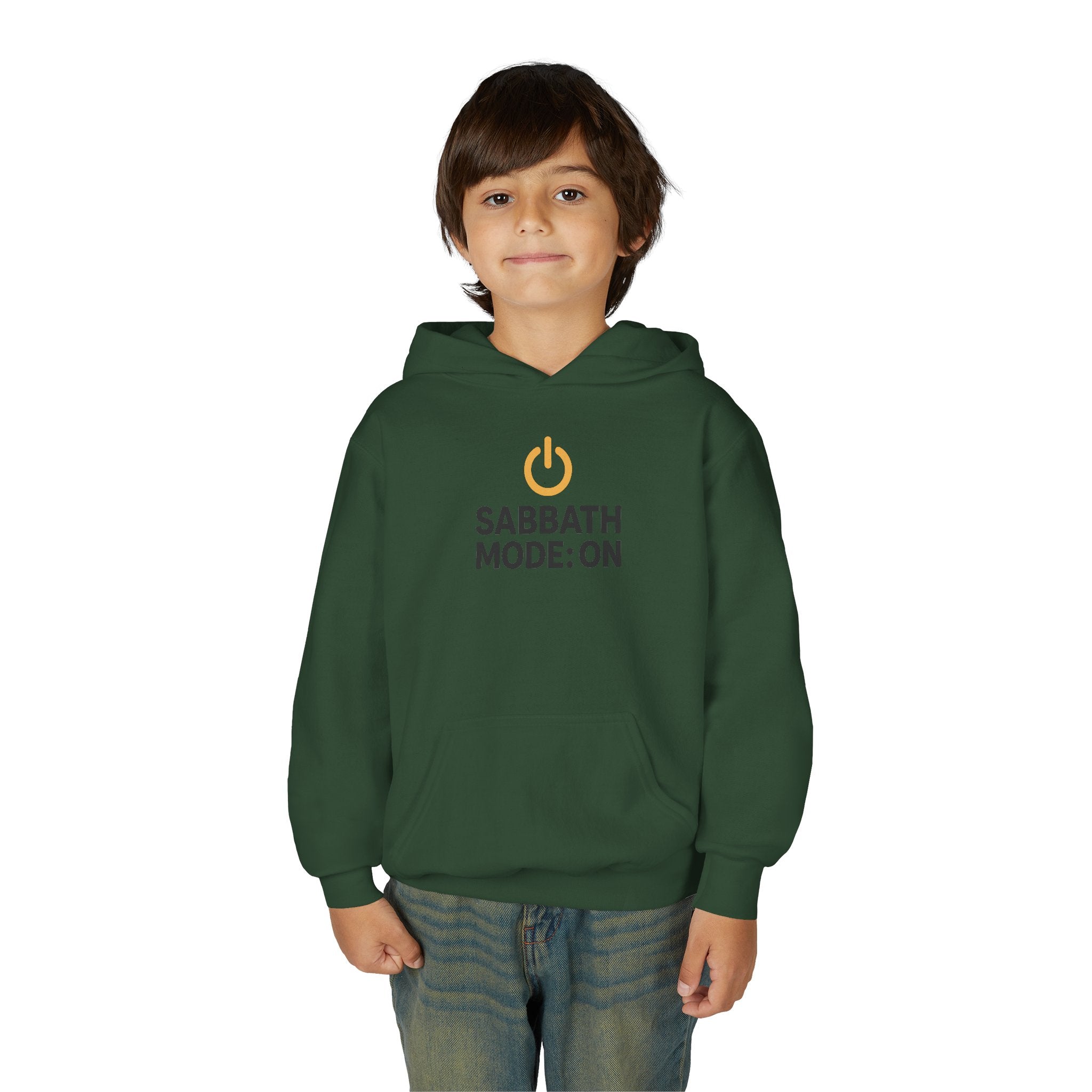 Sabbath Mode Youth Hoodie, Comfortable Hooded Sweatshirt for Kids, Perfect for Religious Observances, Christian Gift, Sunday Wear