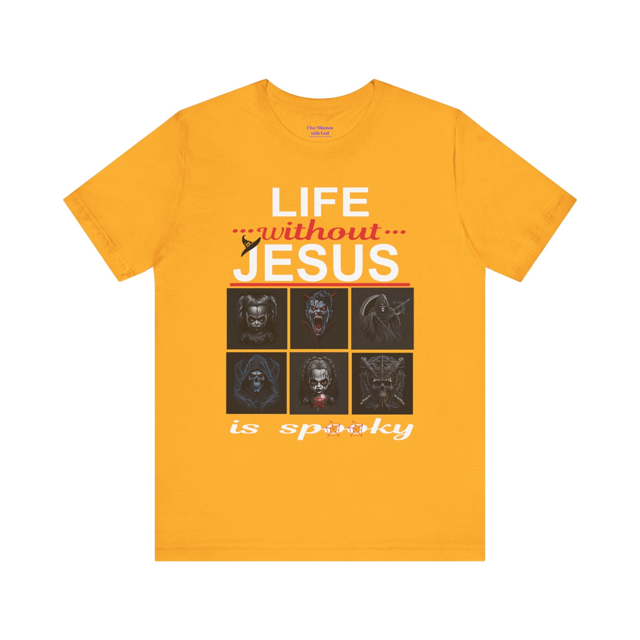 Funny Christian Tee - 'Life Without Jesus is Spooky' Unisex Jersey Short Sleeve T-Shirt, Faith Apparel, Religious Gift, Halloween Tee, [...]