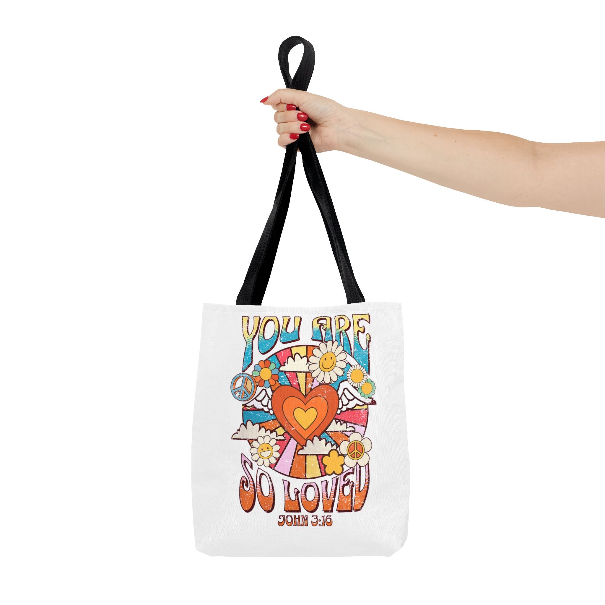 Colorful Inspirational Tote Bag, Versatile Shopping Bag, Faith-Based Gift, Motivational Carryall, Perfect for Any Occasion