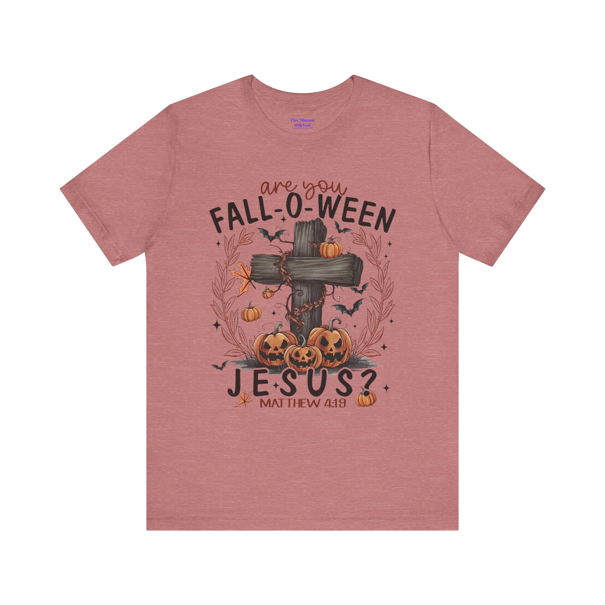 Autumn Pumpkin Christian Tee, Relaxed Fit Unisex Shirt, Fall Inspiration Tee, Cozy Halloween Top, Faith-Based Apparel