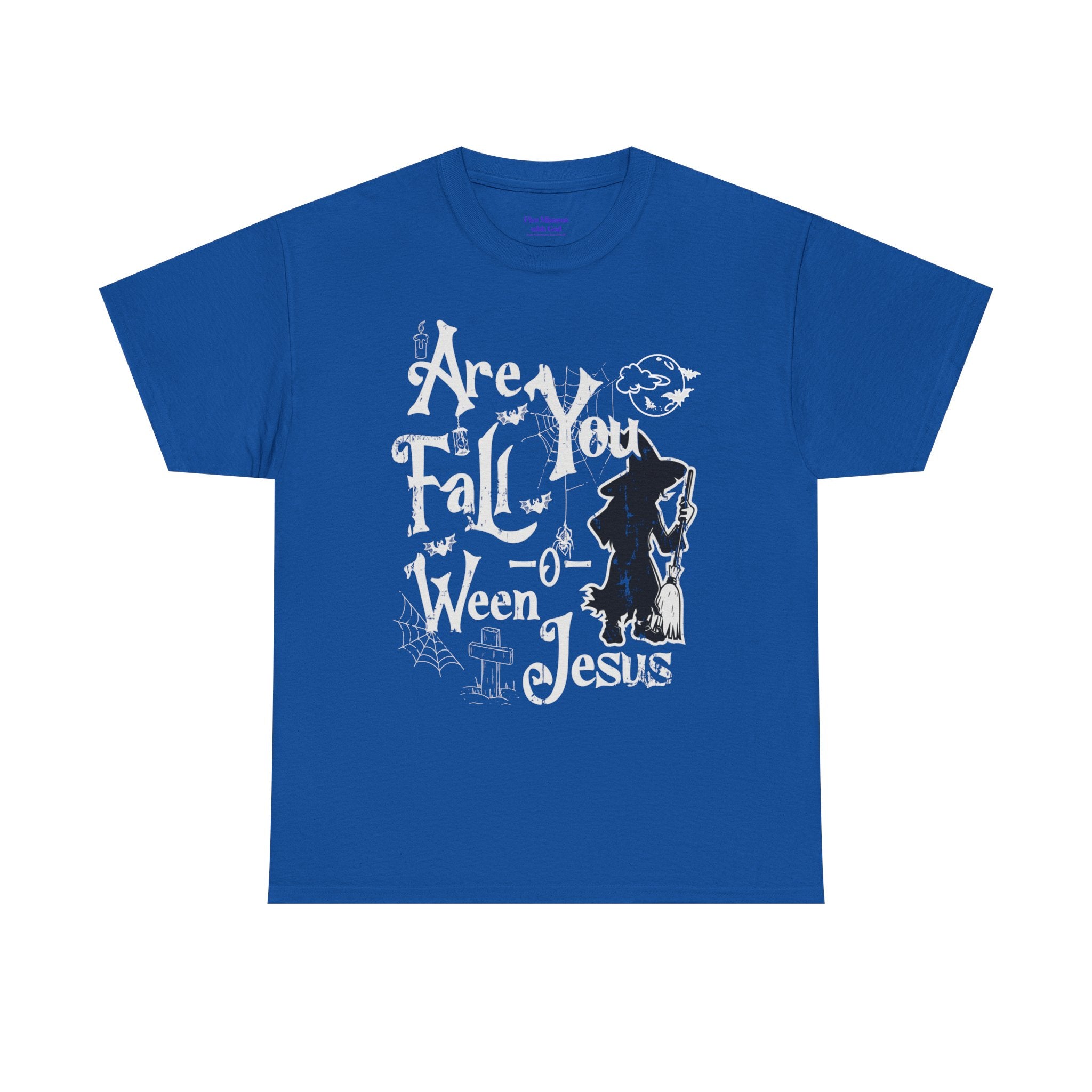 Fall-Themed Unisex Heavy Cotton Tee - Halloween, Jesus Celebration, Autumn Vibes, Casual Wear, Gift Idea
