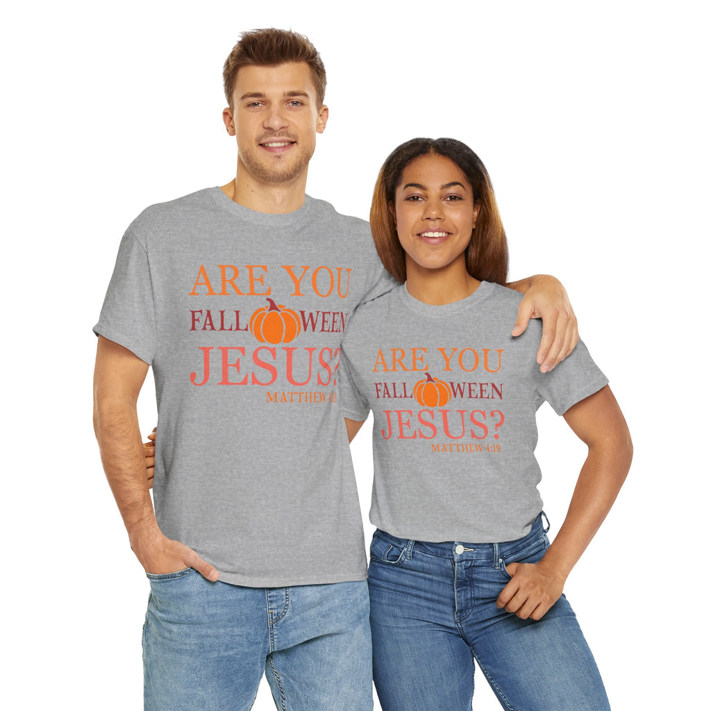 Unisex Heavy Cotton Tee - Are You Halloween Jesus? Festival Shirt, Funny Christian Tee, Fall Apparel, Halloween Party Outfit, Holiday Gift