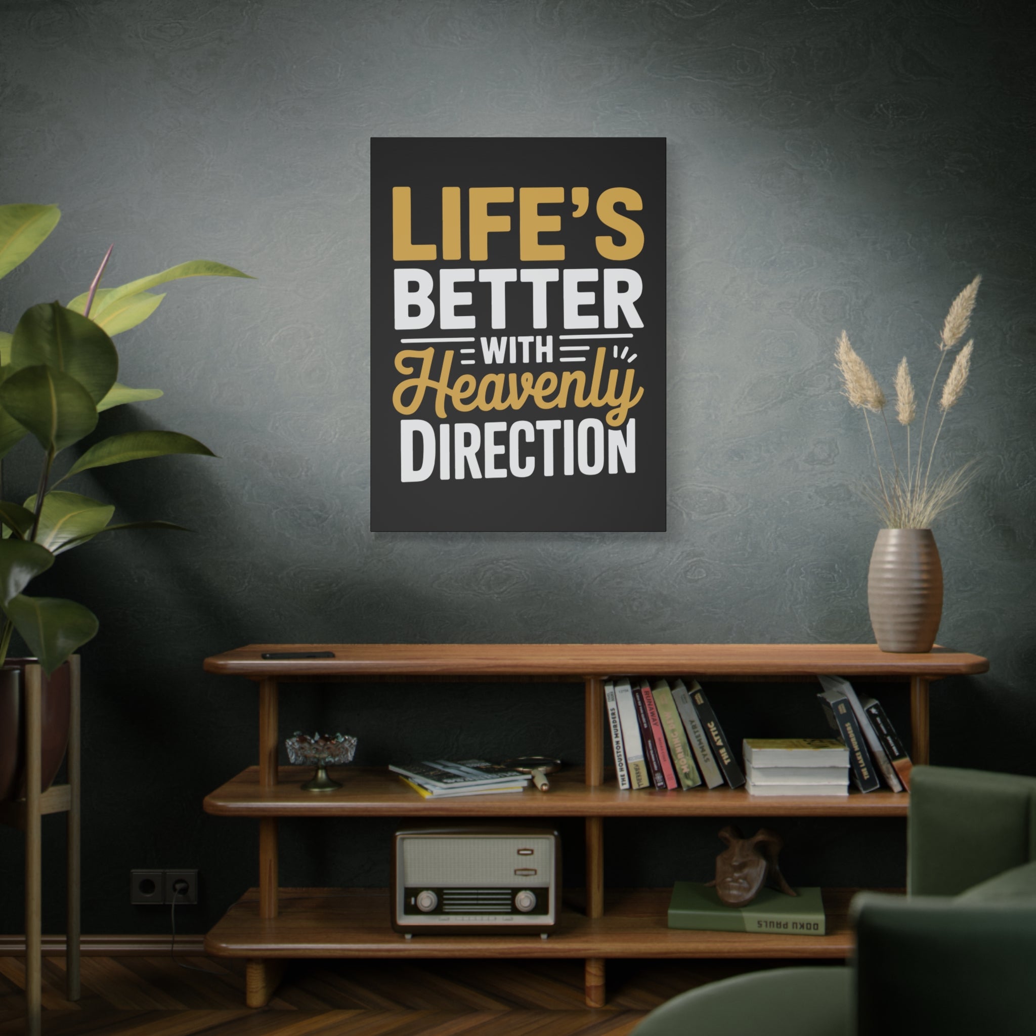 Heavenly Direction Canvas Wall Art, Inspirational Home Decor, Motivational Gift, Modern Wall Hanging, Perfect for Any Room