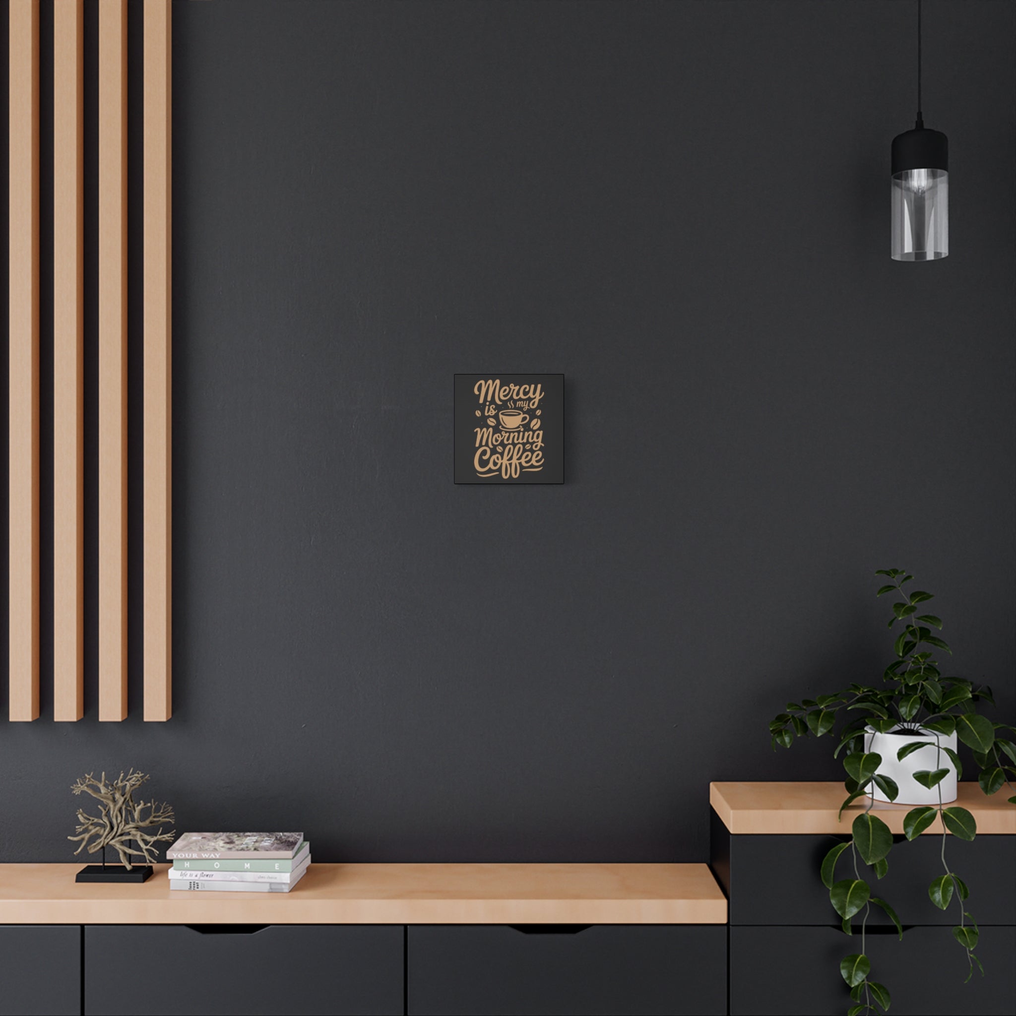 Coffee-Themed Canvas Art Print, Wall Decor for Coffee Lovers, Inspirational Home Decoration, Gift for Friends and Family