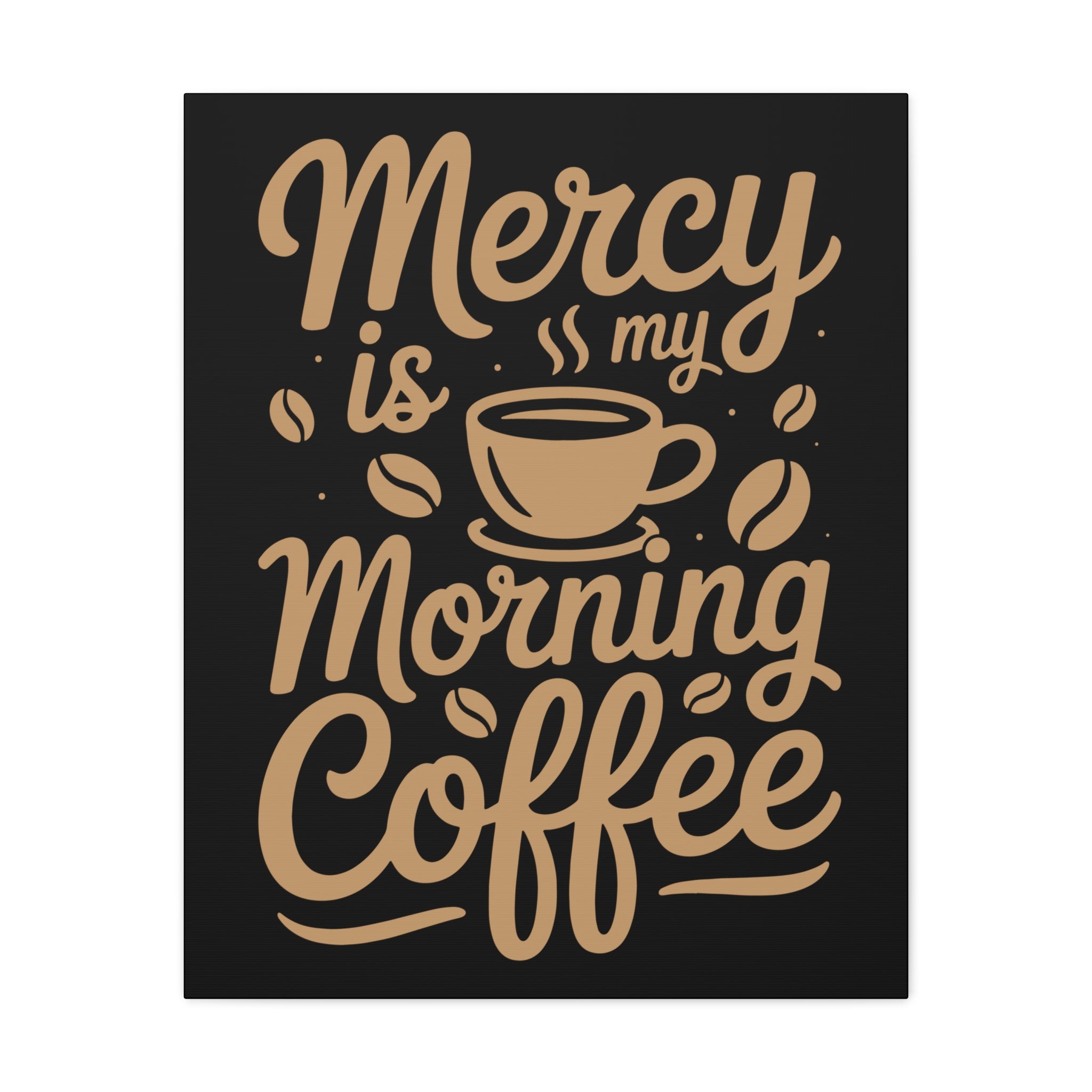 Coffee-Themed Canvas Art Print, Wall Decor for Coffee Lovers, Inspirational Home Decoration, Gift for Friends and Family