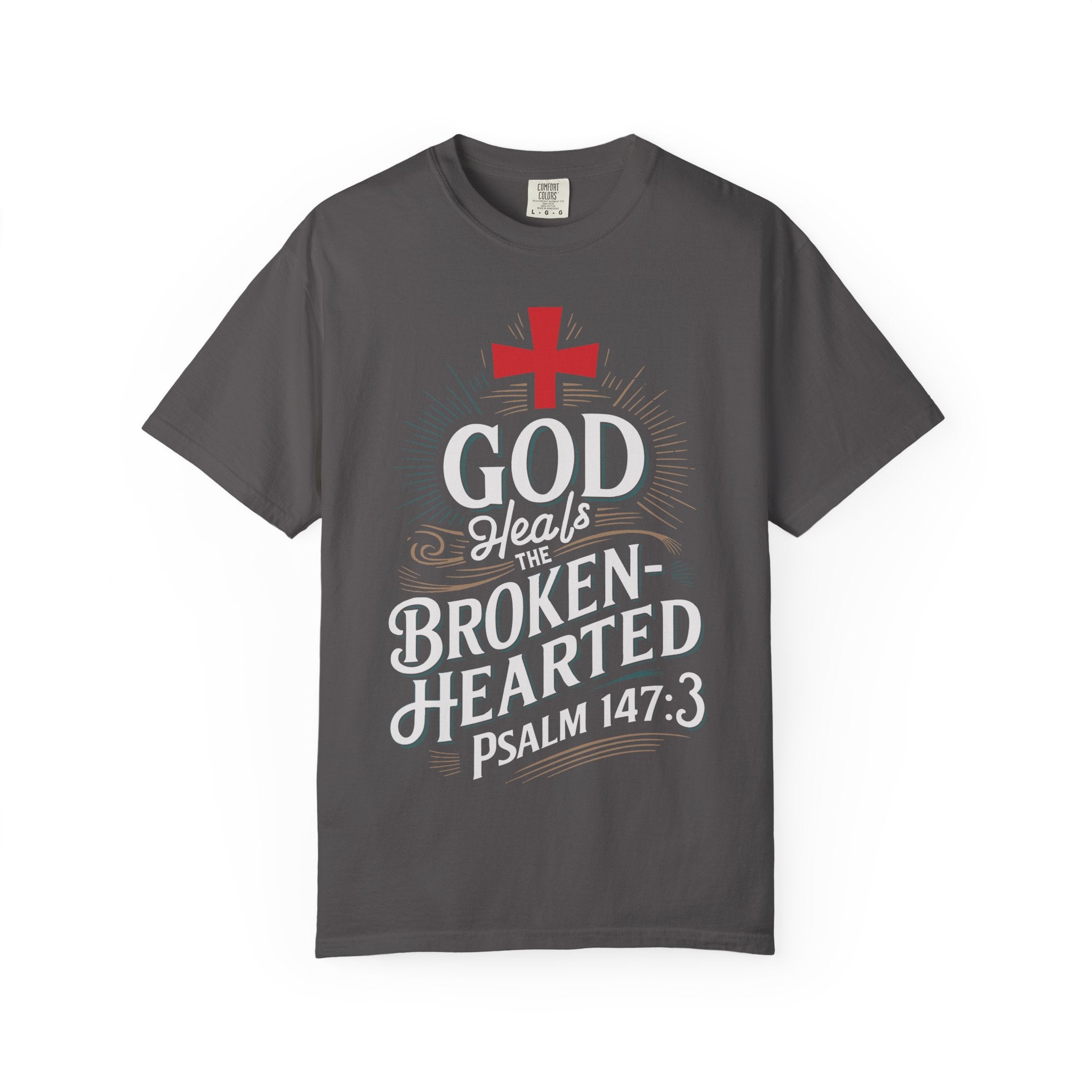 Faith-Inspired Unisex T-Shirt, God Heals The Broken-Hearted Tee