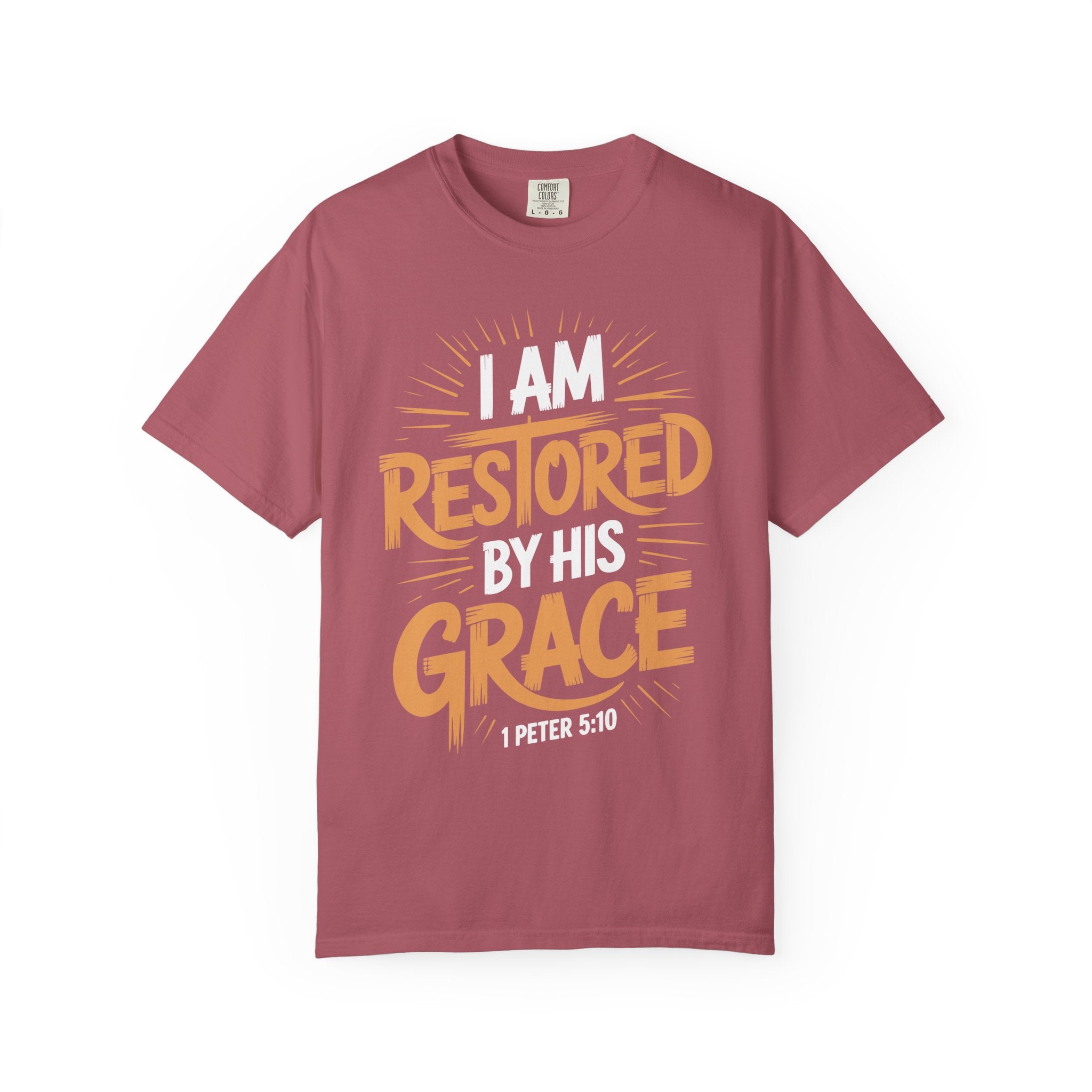 I Am Restored By His Grace Inspirational Graphic Tee