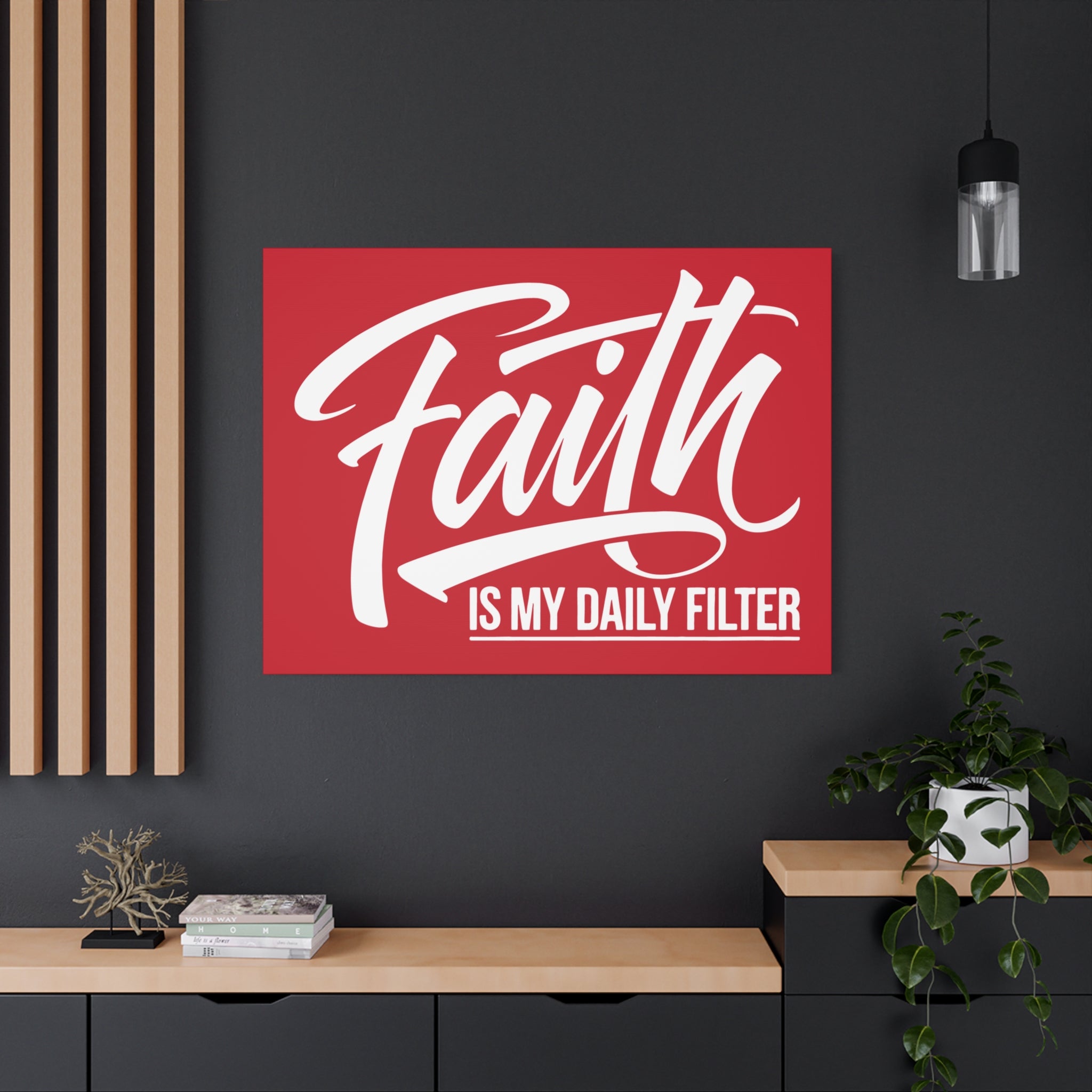 Copy of Inspirational Canvas Wall Art, Faith Quote Decor, Motivational Home Decor, Gray Wall Hanging, Gift for Faith Lovers