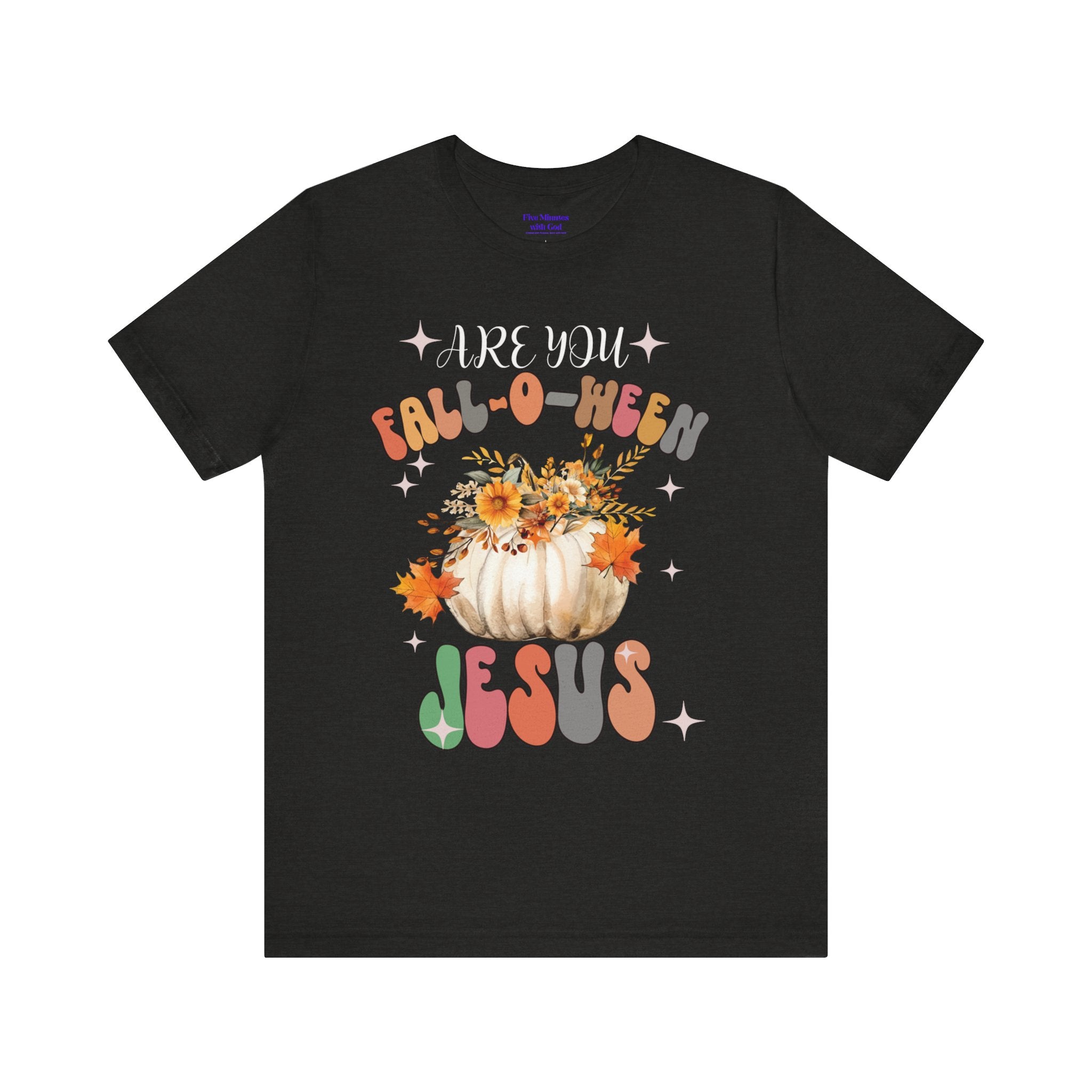 Fall-Themed Jesus Tee, Unisex Jersey T-Shirt, Cozy Autumn Apparel, Thanksgiving Gift, Fall Celebration Shirt, Christian Fashion