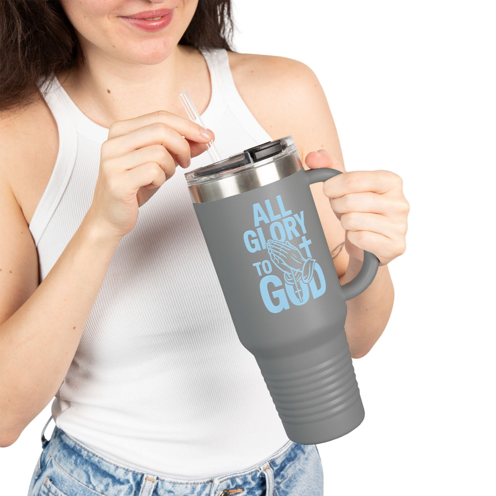 Insulated Travel Mug with Inspirational Quote, Perfect for Coffee Lovers, Bible Verses, Gift for Him/Her, Reusable Drinkware