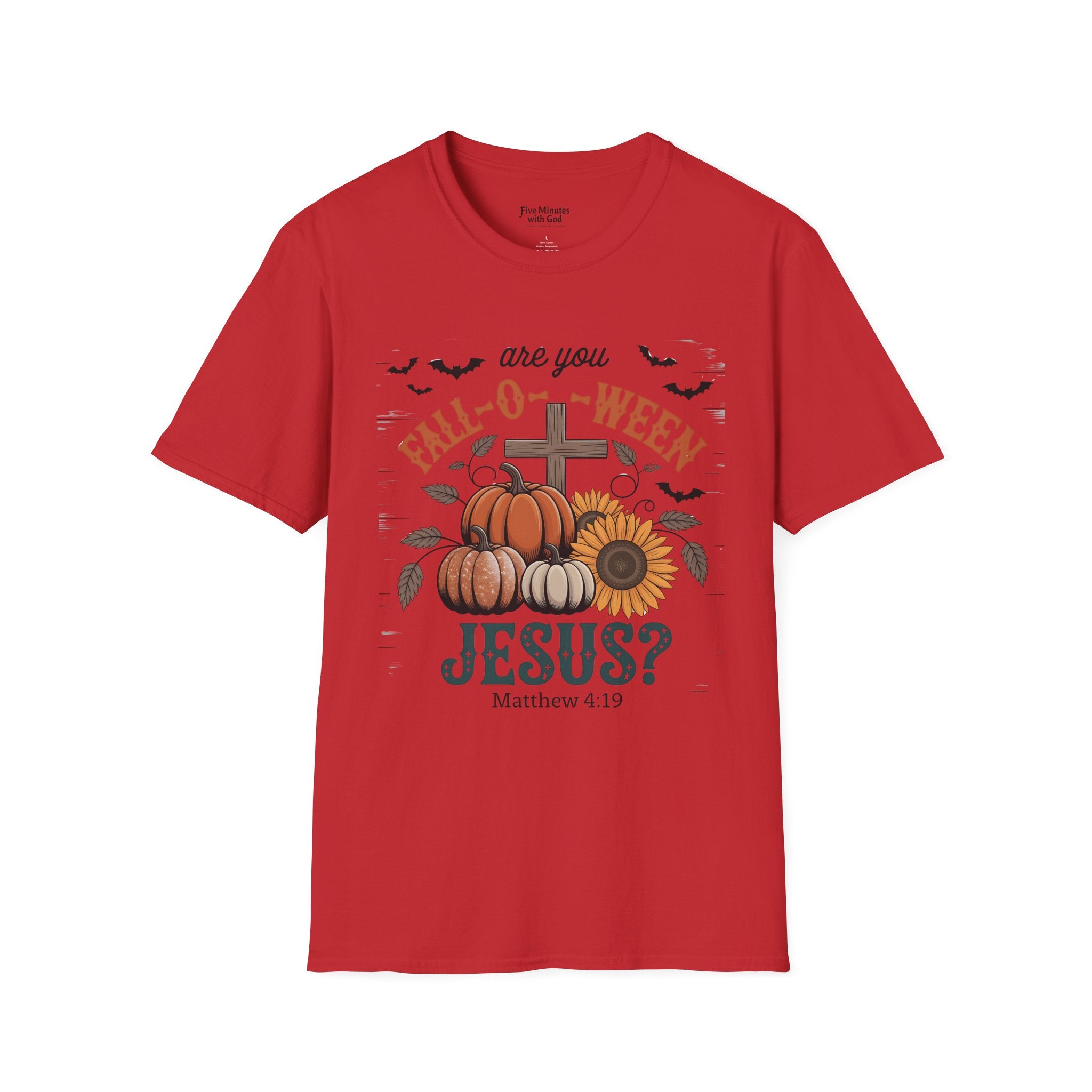 Fall-Themed T-Shirt: Are You Fall-O-Ween Jesus? Halloween Tee, Unisex Shirt, Autumn Apparel, Faith-Based Gift, Seasonal Wear
