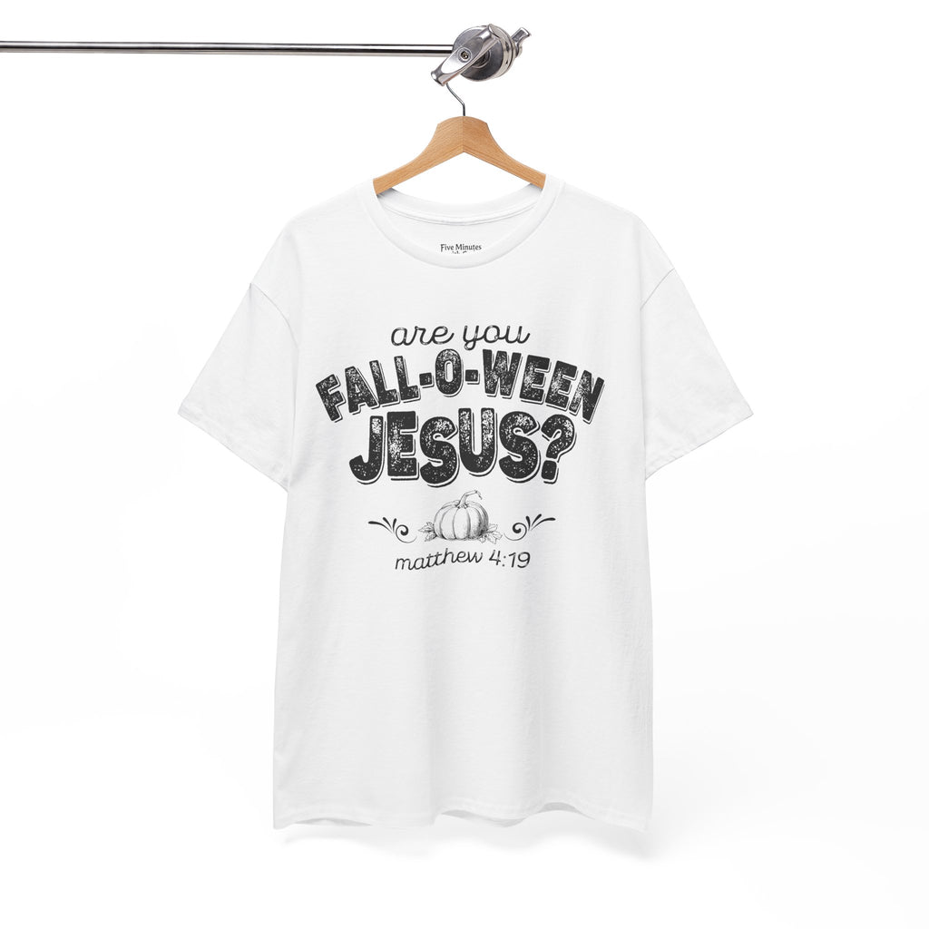 Fall-Themed Tee, Are You Fall-O-Ween Jesus, Unisex Cotton Shirt, Funny Fall Apparel, Halloween T-Shirt, Thanksgiving Gift Ideas