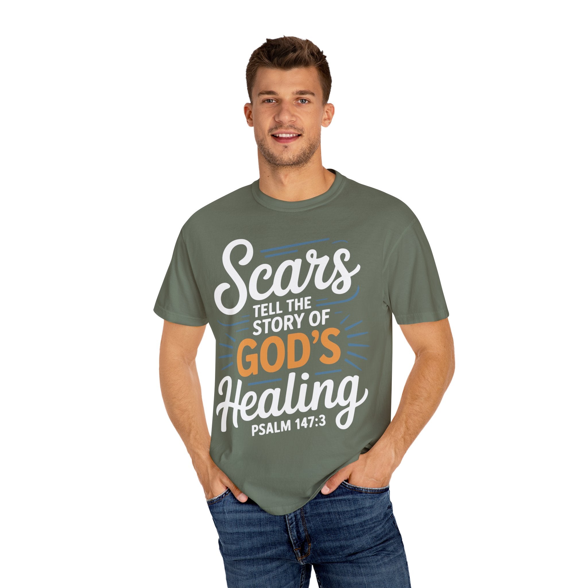 Healing Message Unisex T-Shirt - Scars Tell the Story of God's Healing