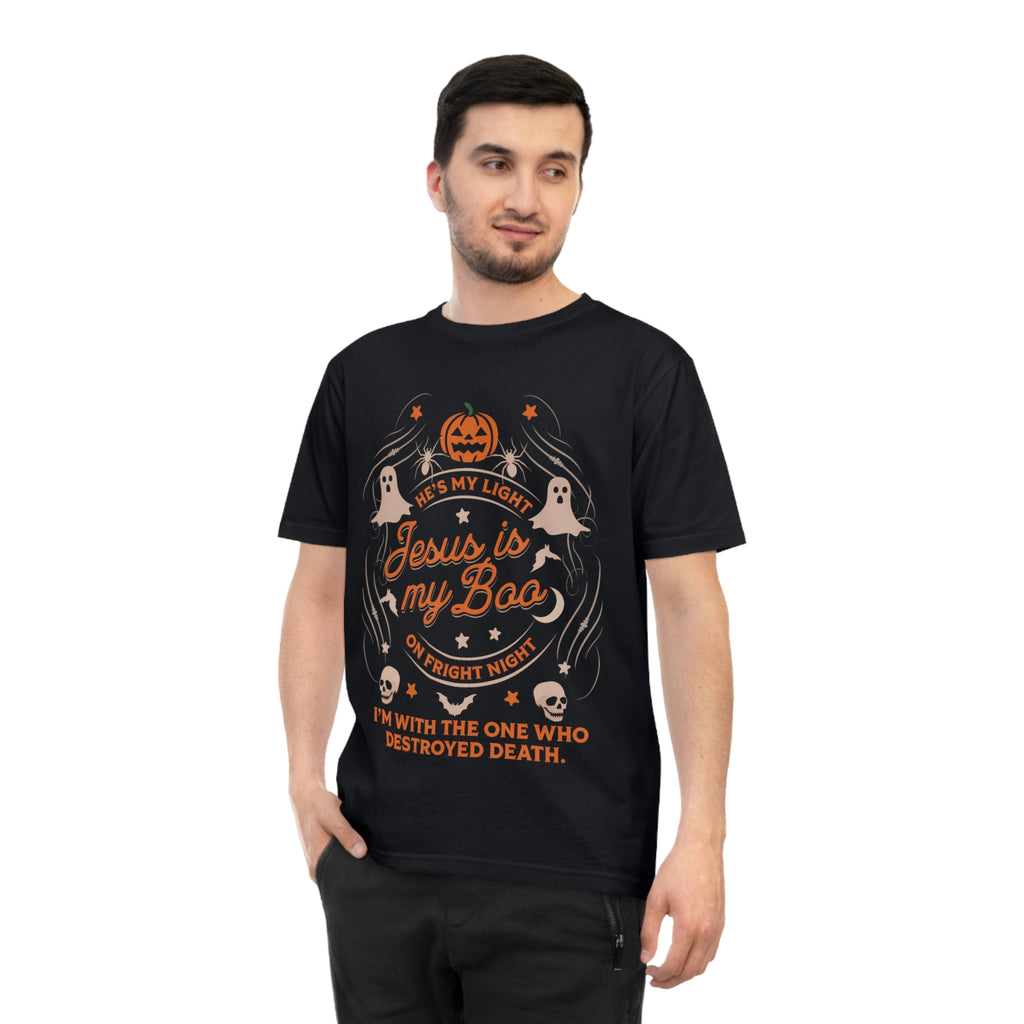 Halloween Christian T-Shirt with Fun Ghost Designs, Jesus is My Boo, Spooky Season Apparel, Faithful Holiday Shirt, Unique Gift for [...]