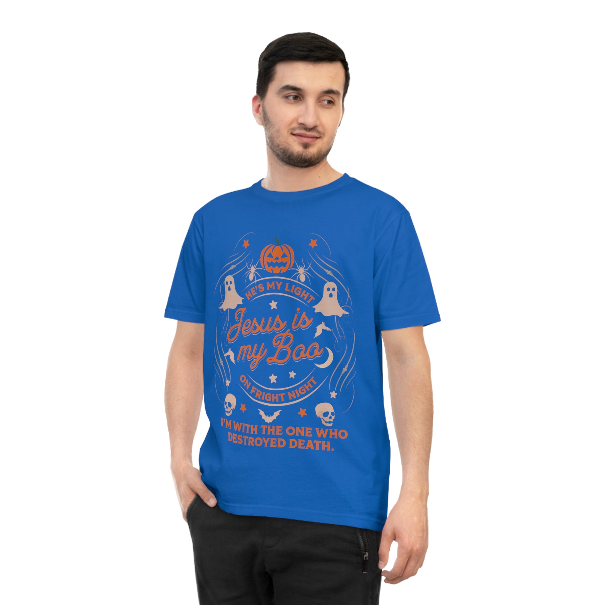 Halloween Christian T-Shirt with Fun Ghost Designs, Jesus is My Boo, Spooky Season Apparel, Faithful Holiday Shirt, Unique Gift for [...]