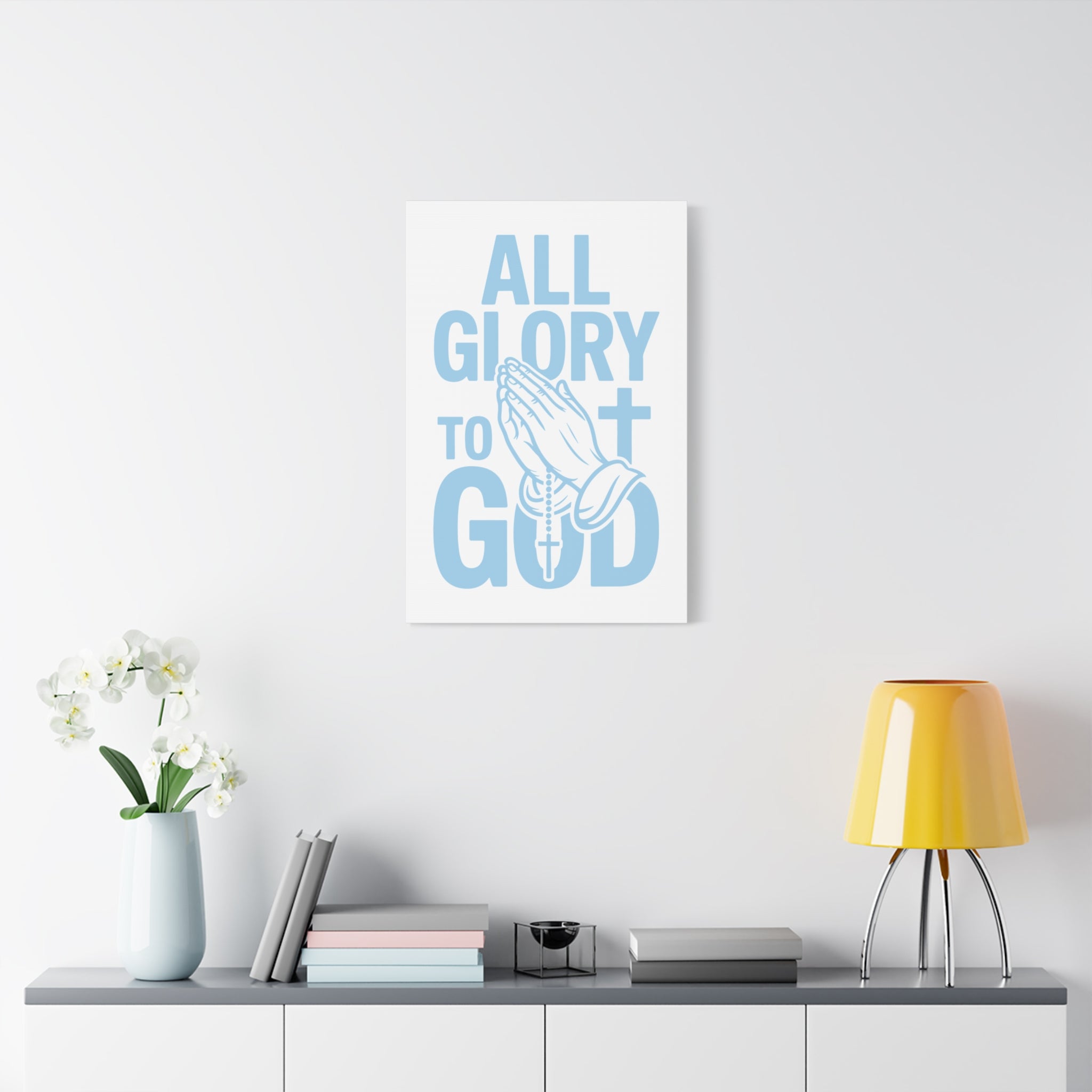 Religious Wall Art Canvas Print, Christian Home Decor, Inspirational Gift, Praying Hands Artwork, Faith Decor for Church