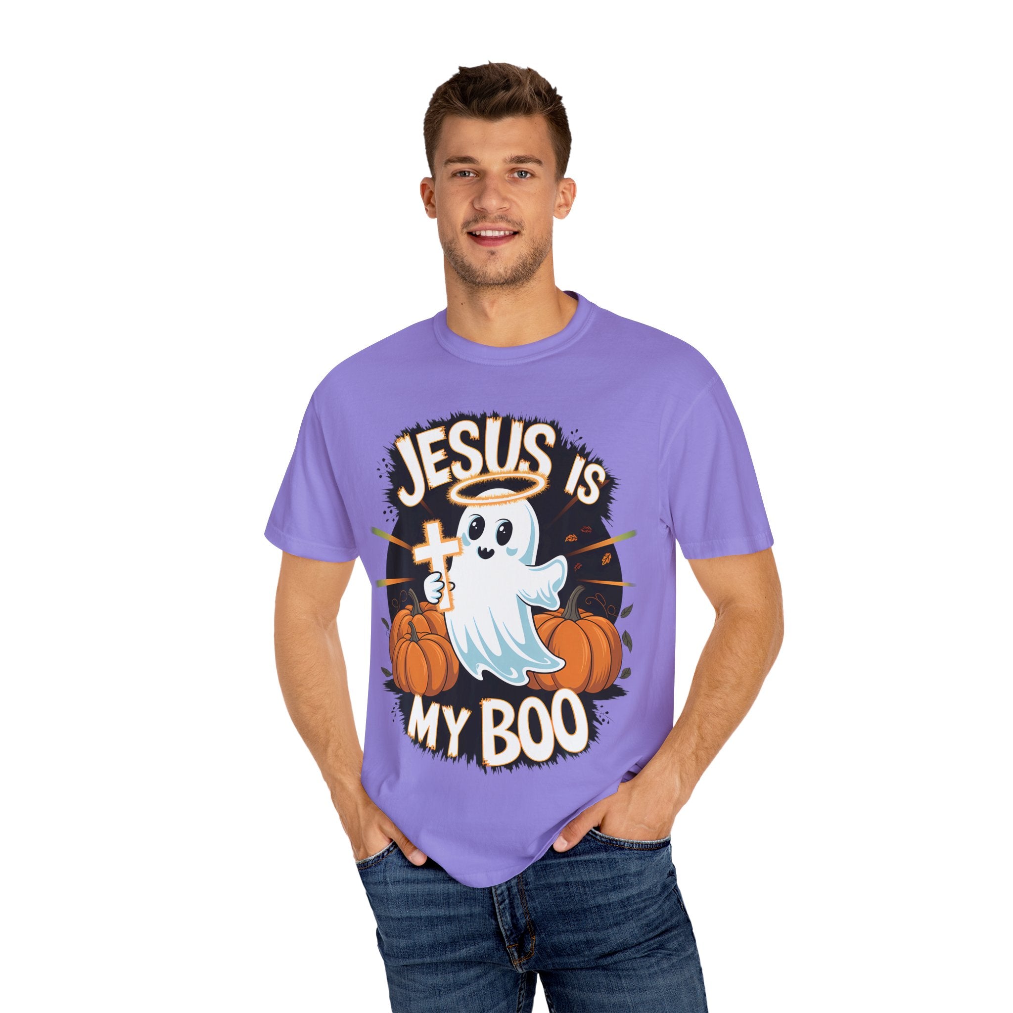 Halloween T-Shirt, Jesus is My Boo Tee, Unisex Ghost Shirt, Fall Apparel, Christian Halloween Gift