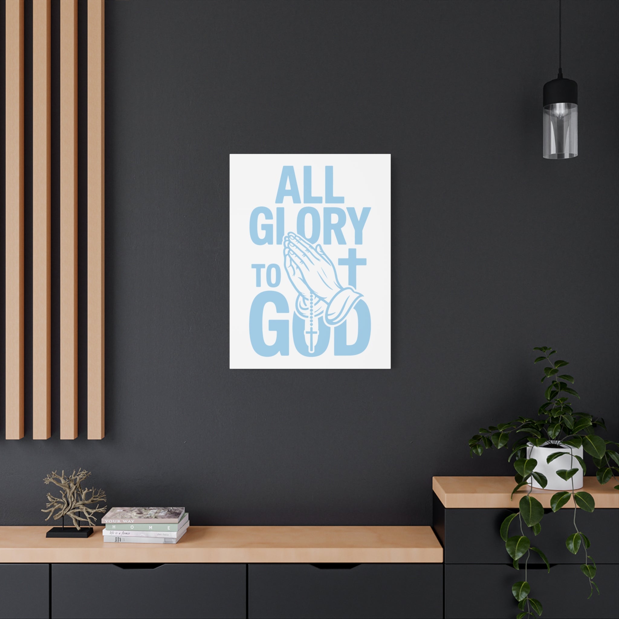 Religious Wall Art Canvas Print, Christian Home Decor, Inspirational Gift, Praying Hands Artwork, Faith Decor for Church