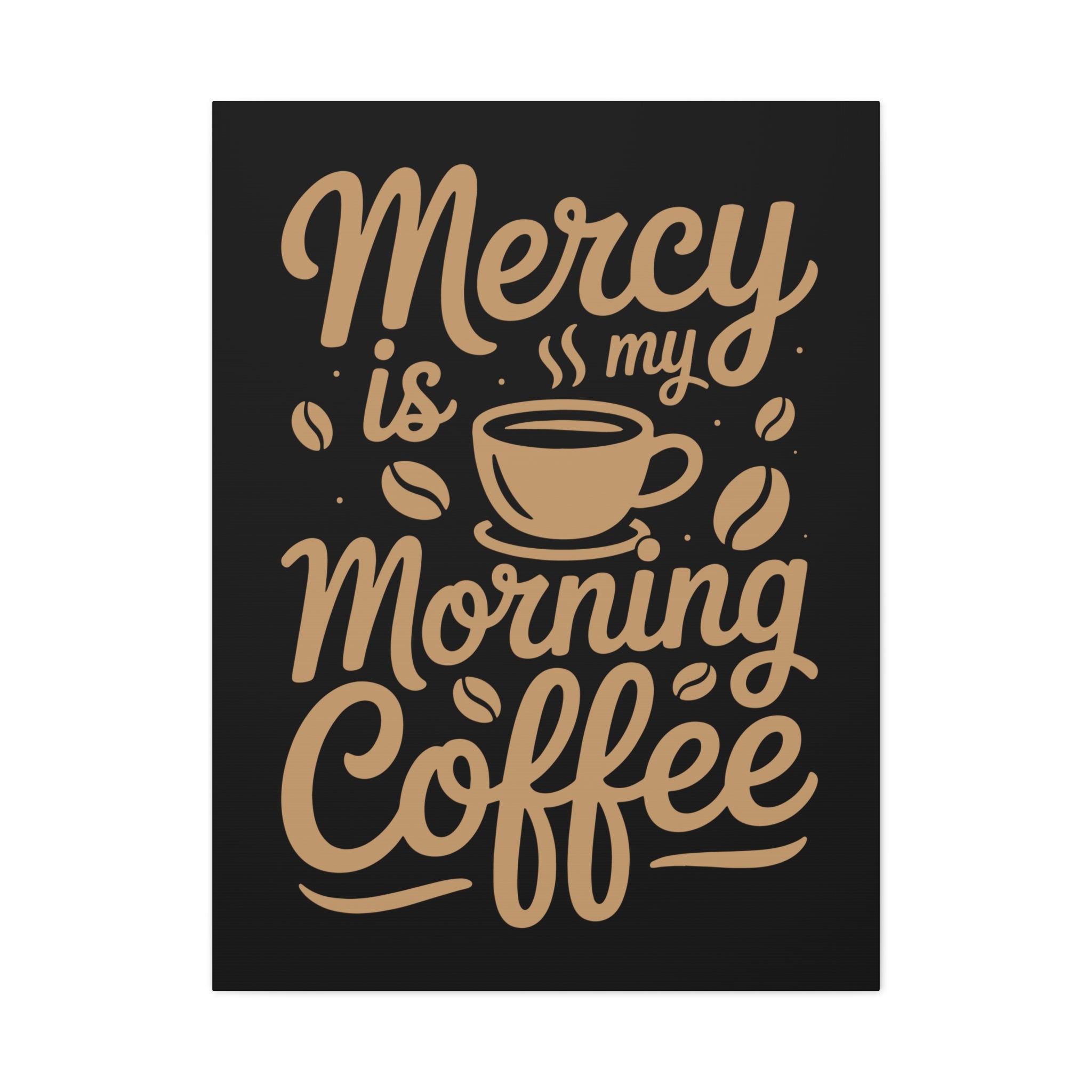 Coffee-Themed Canvas Art Print, Wall Decor for Coffee Lovers, Inspirational Home Decoration, Gift for Friends and Family