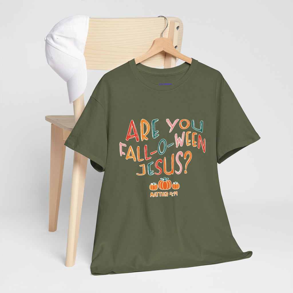 Unisex Fall-O-Ween Jesus Tee, Halloween T-Shirt, Christian Apparel, Autumn Fashion, Fun Holiday Shirt, Pumpkin Theme