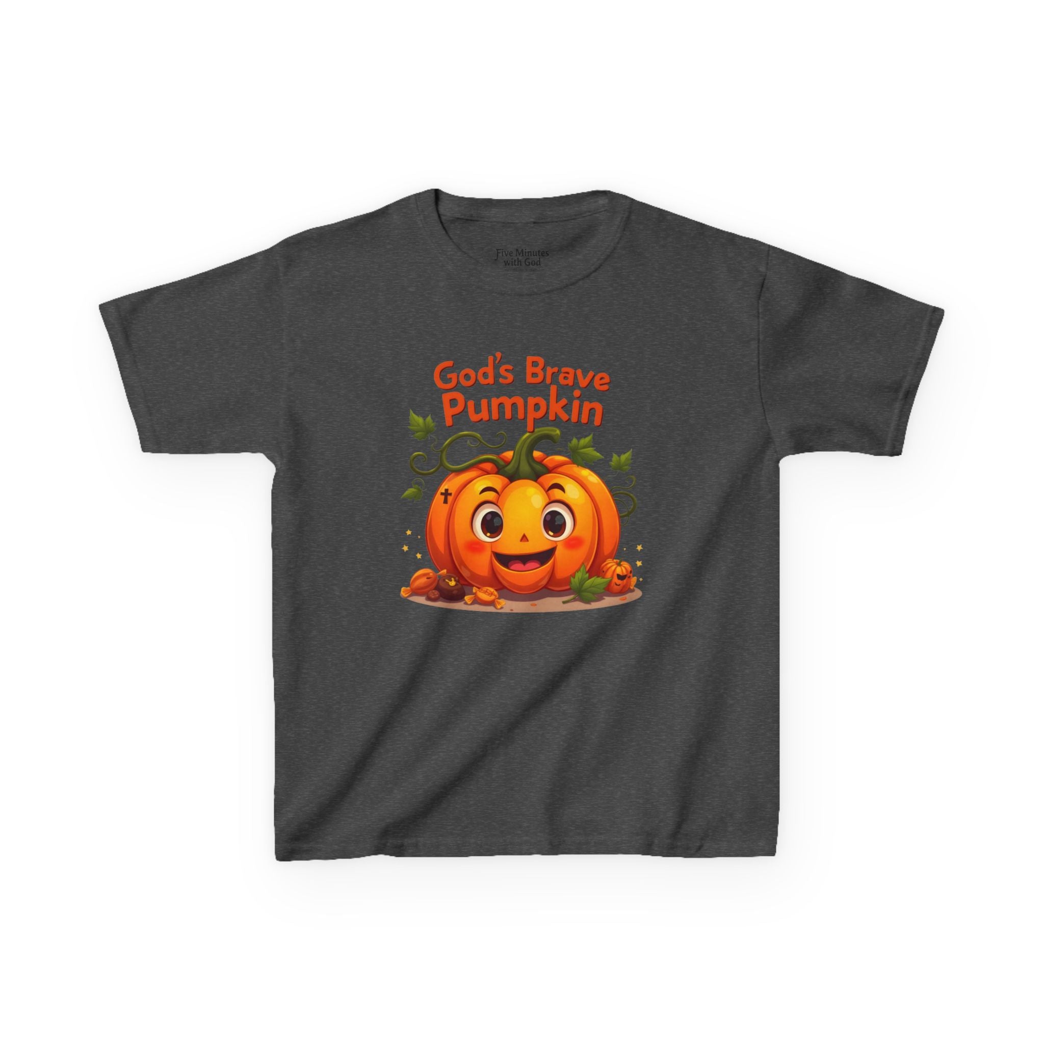 Cute Kids Halloween Tee, Pumpkin Shirt, Fall Celebration Top, Spooky Season Apparel, God’s Brave Pumpkin T-Shirt