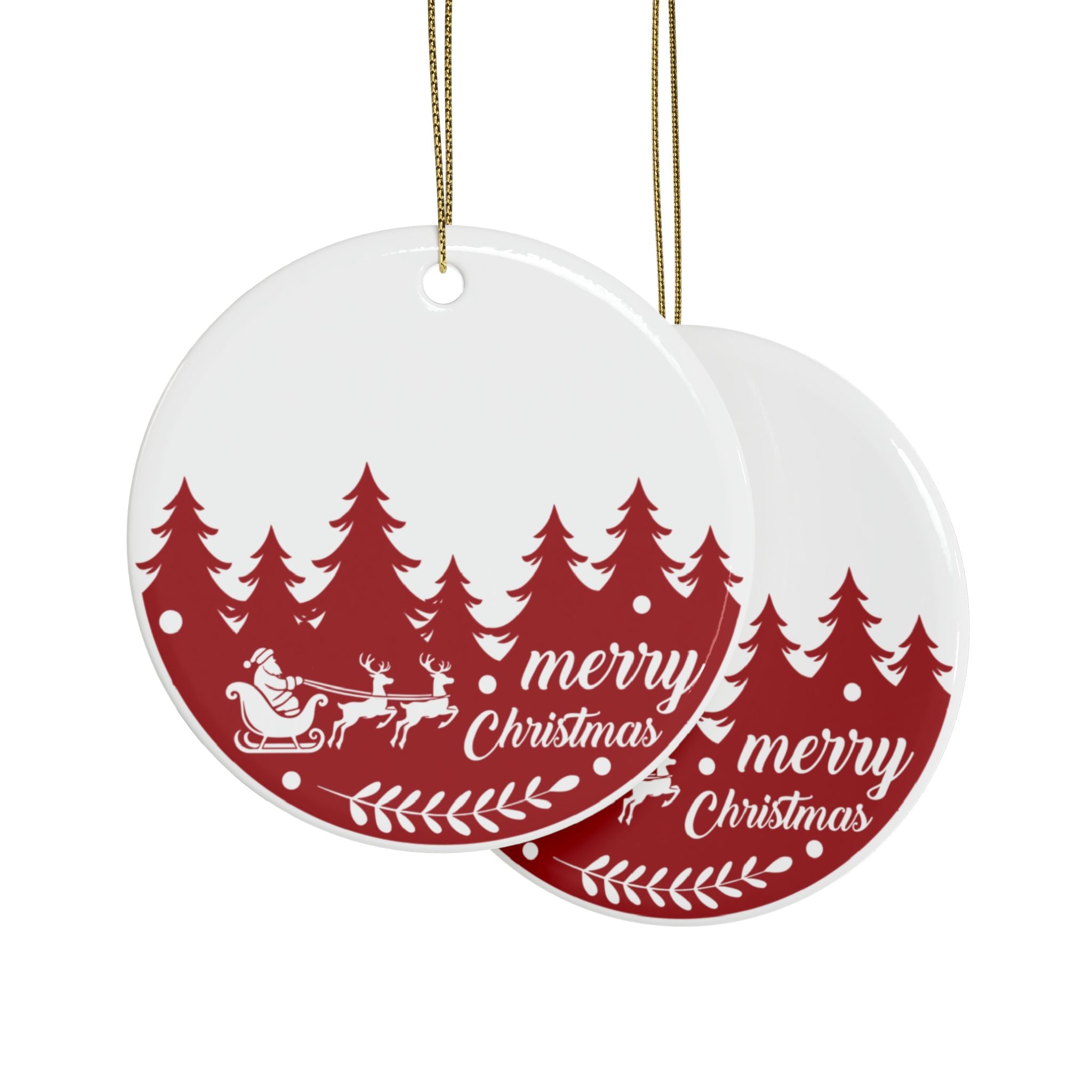 Merry Christmas Ceramic Ornaments, Festive Tree Decor, Holiday Gift, Set of 1-20, Personalized Christmas Ornaments