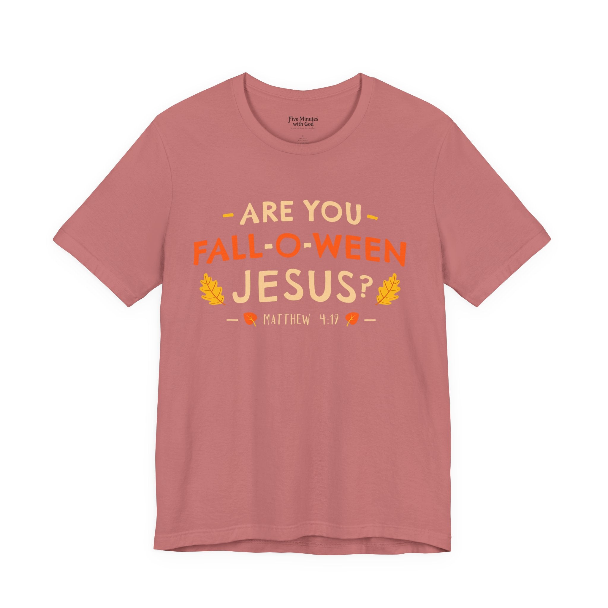 Fall-O-Ween Jesus Unisex Tee, Funny Fall Shirt, Halloween Humor Tee, Autumn Casual Wear, Gift for Jesus Lovers