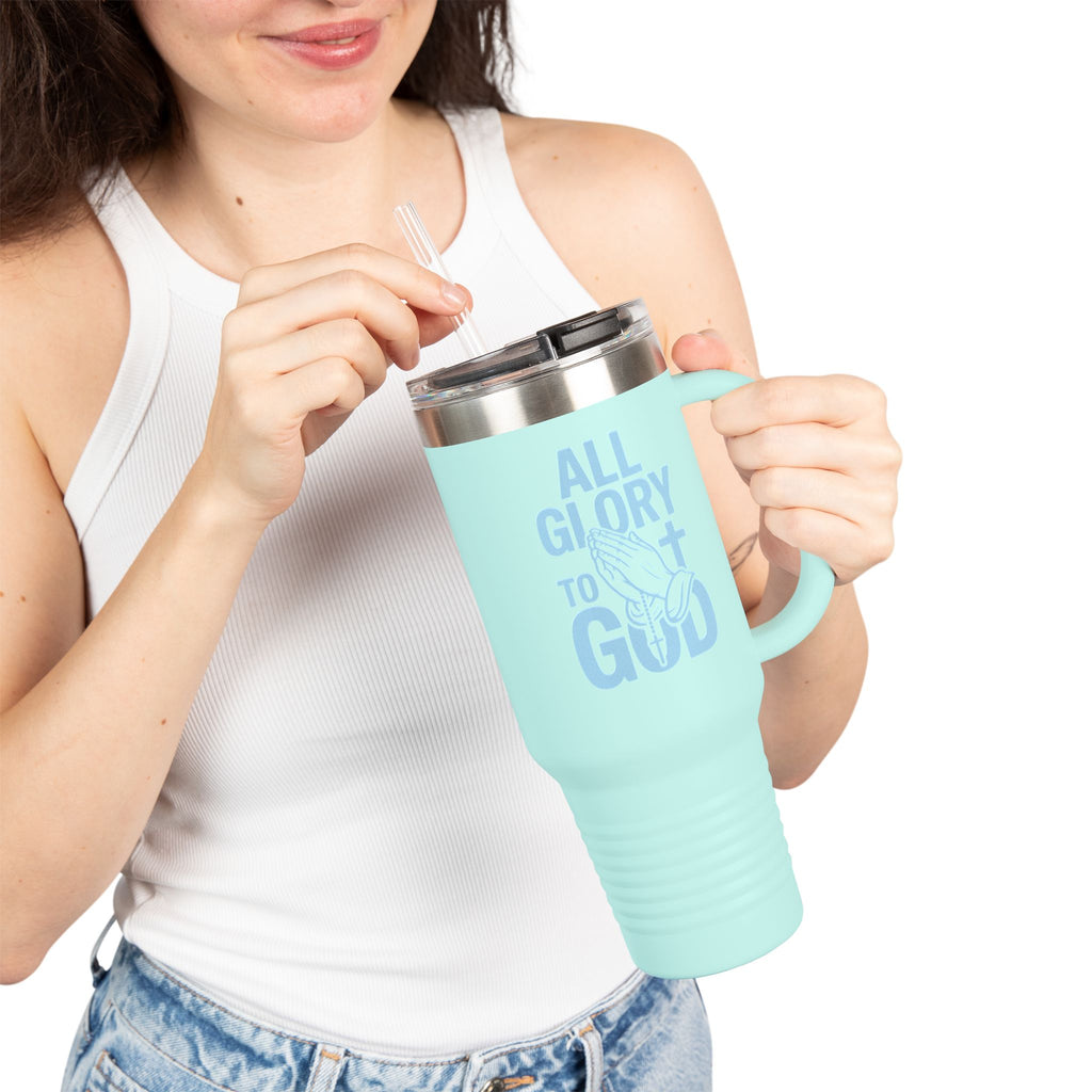 Insulated Travel Mug with Inspirational Quote, Perfect for Coffee Lovers, Bible Verses, Gift for Him/Her, Reusable Drinkware