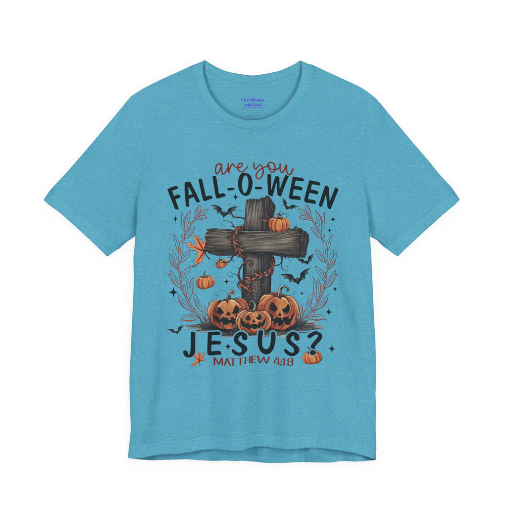 Autumn Pumpkin Christian Tee, Relaxed Fit Unisex Shirt, Fall Inspiration Tee, Cozy Halloween Top, Faith-Based Apparel