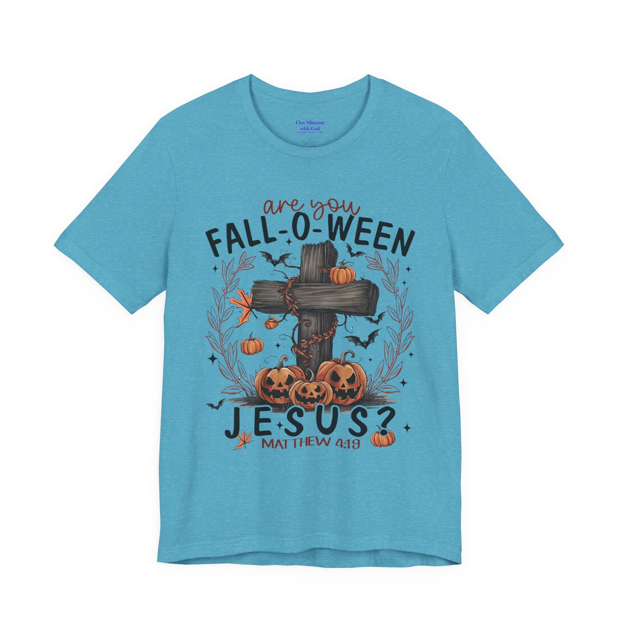 Autumn Pumpkin Christian Tee, Relaxed Fit Unisex Shirt, Fall Inspiration Tee, Cozy Halloween Top, Faith-Based Apparel