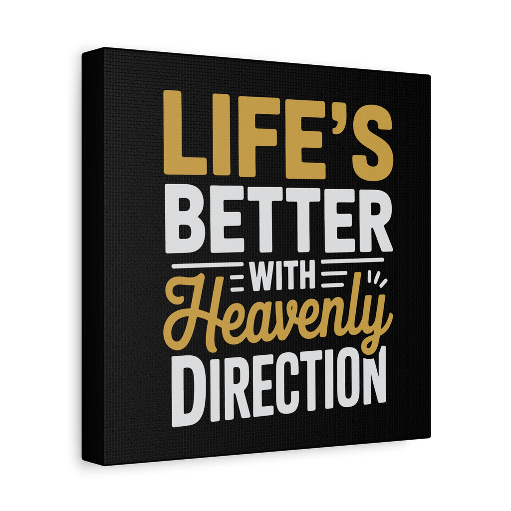 Heavenly Direction Canvas Wall Art, Inspirational Home Decor, Motivational Gift, Modern Wall Hanging, Perfect for Any Room