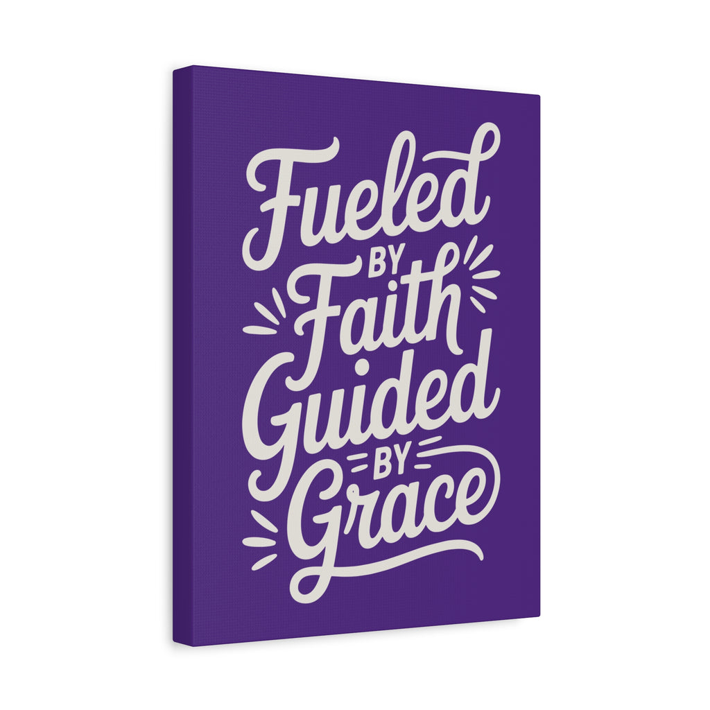 Purple Stretched Canvas Art, Motivational Wall Decor, Home Inspirational Art, Faith-Based Decor, Gift for Faith Lovers