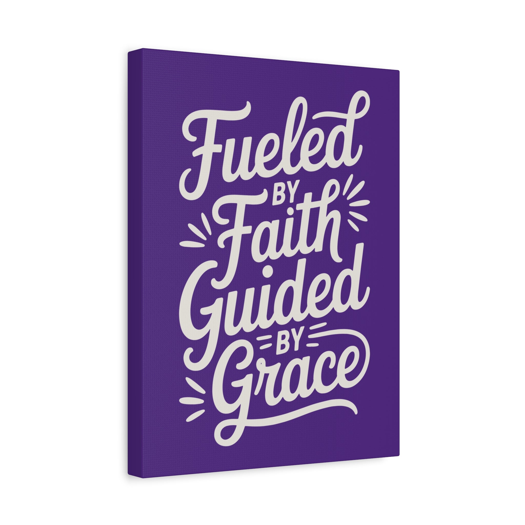 Purple Stretched Canvas Art, Motivational Wall Decor, Home Inspirational Art, Faith-Based Decor, Gift for Faith Lovers