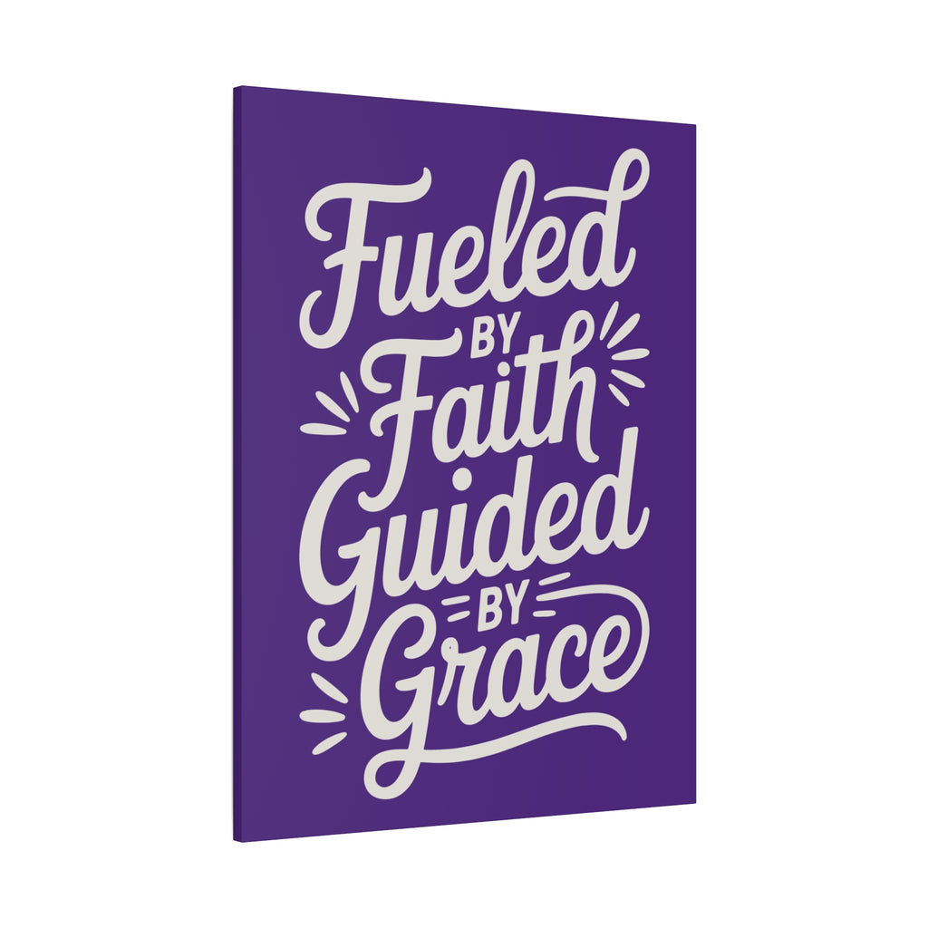 Purple Stretched Canvas Art, Motivational Wall Decor, Home Inspirational Art, Faith-Based Decor, Gift for Faith Lovers