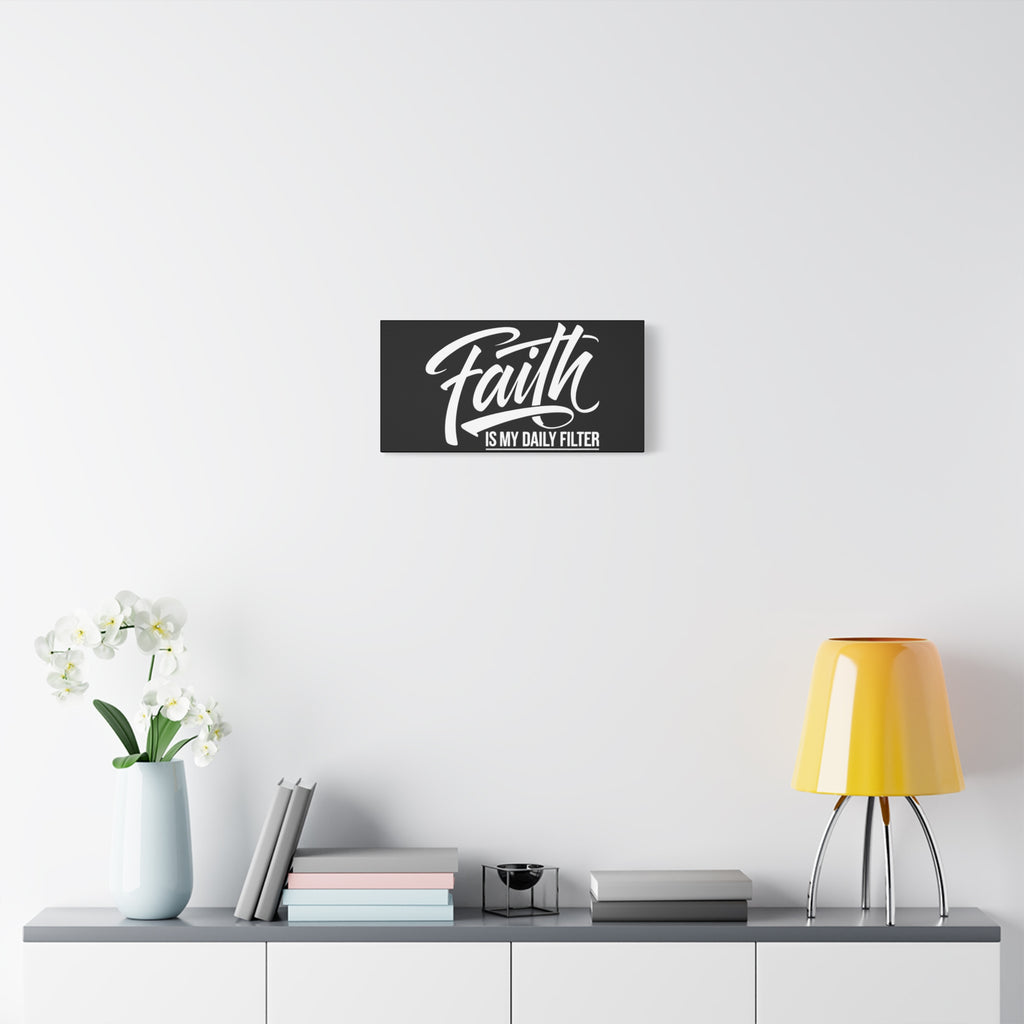 Inspirational Canvas Wall Art, Faith Quote Decor, Motivational Home Decor, Gray Wall Hanging, Gift for Faith Lovers
