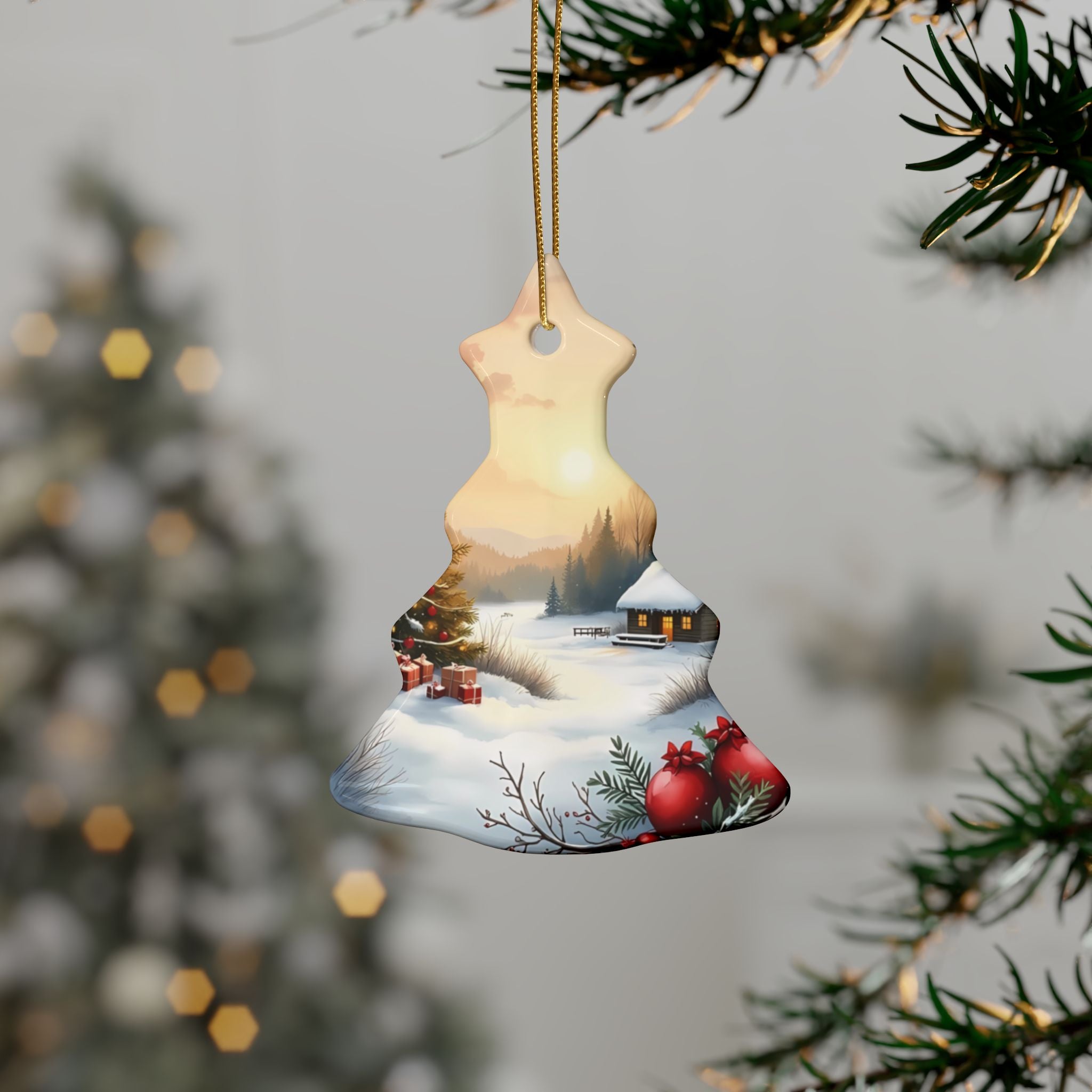 Heart-Shaped Ceramic Ornaments, Cozy Winter Decorations, Holiday Celebrations, Christmas Tree Decor, Personalized Gift