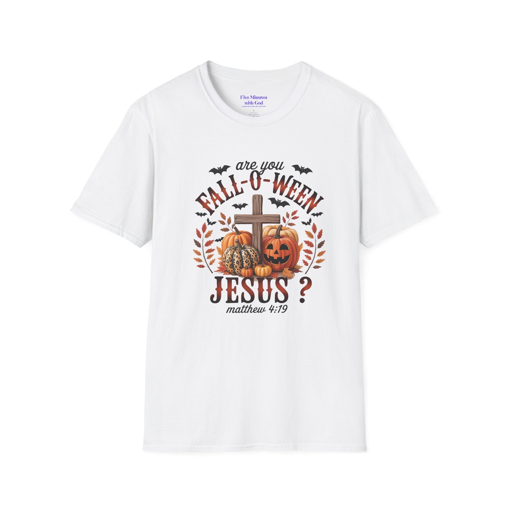 Fall-O-Ween Jesus Unisex T-Shirt, Halloween Tee, Christian Apparel, Fall Shirt, Pumpkin T-Shirt, Autumn Clothing