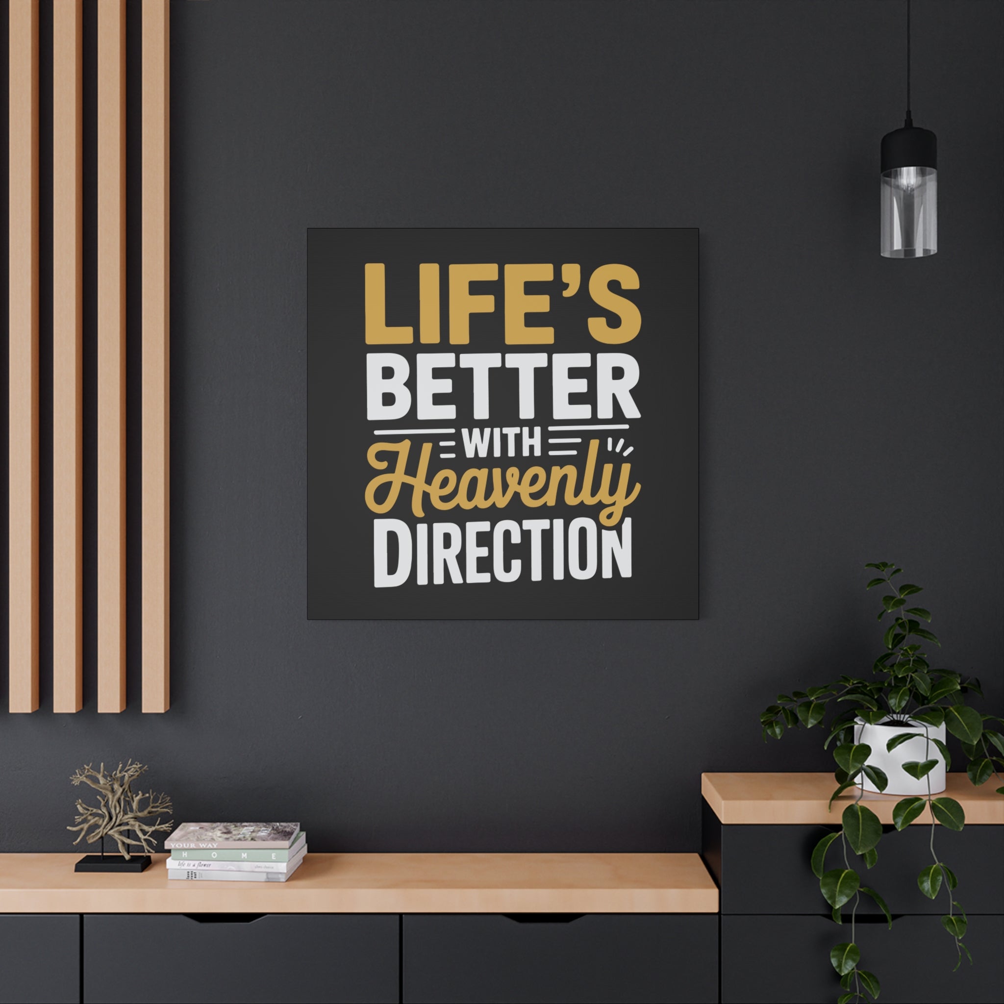 Heavenly Direction Canvas Wall Art, Inspirational Home Decor, Motivational Gift, Modern Wall Hanging, Perfect for Any Room