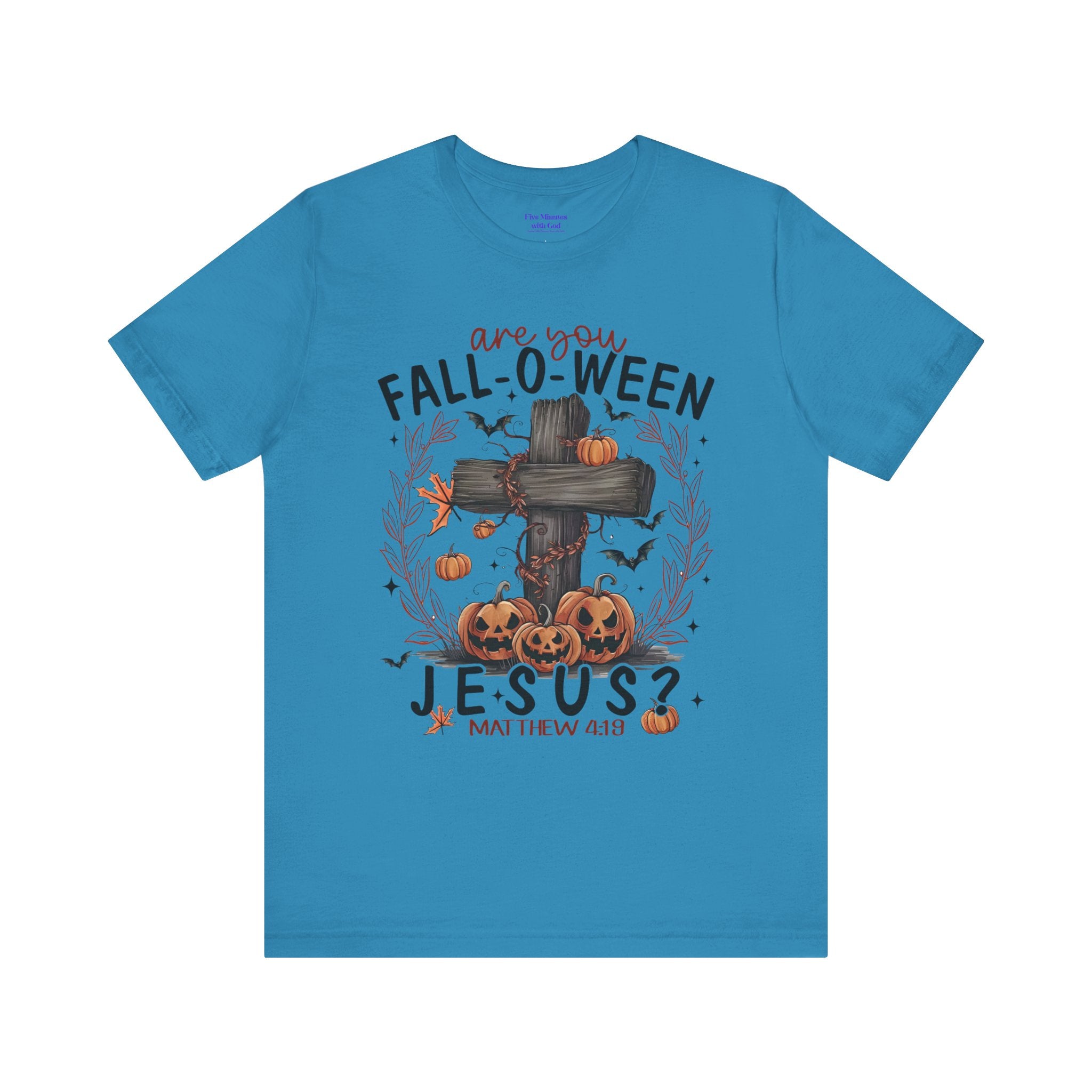 Autumn Pumpkin Christian Tee, Relaxed Fit Unisex Shirt, Fall Inspiration Tee, Cozy Halloween Top, Faith-Based Apparel