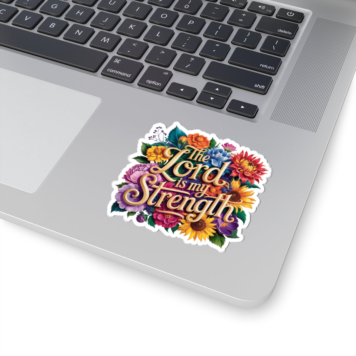 Vibrant Floral Inspirational Kiss-Cut Stickers, Colorful Wall Decor, Laptop Decoration, Gift for Friends, Uplifting Quotes, Motivational