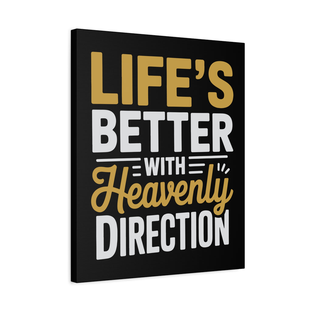 Heavenly Direction Canvas Wall Art, Inspirational Home Decor, Motivational Gift, Modern Wall Hanging, Perfect for Any Room