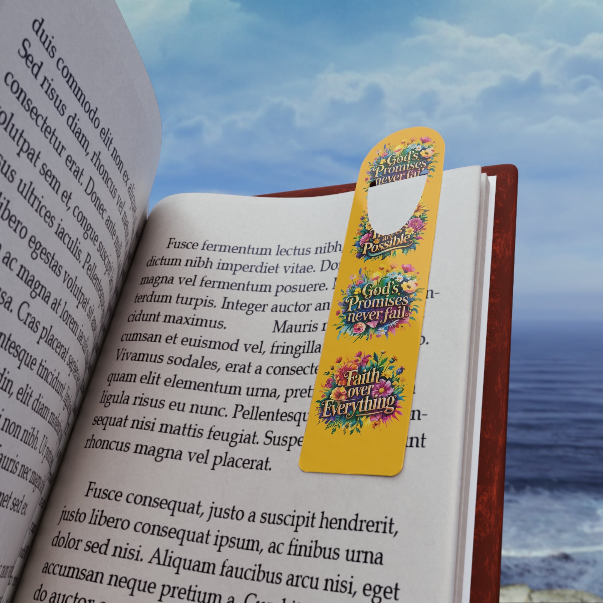 Inspirational Bookmark, Floral Design, Faith-Based Gift, Christian Bookmark, Motivational Reading Tool, Religious Keepsake
