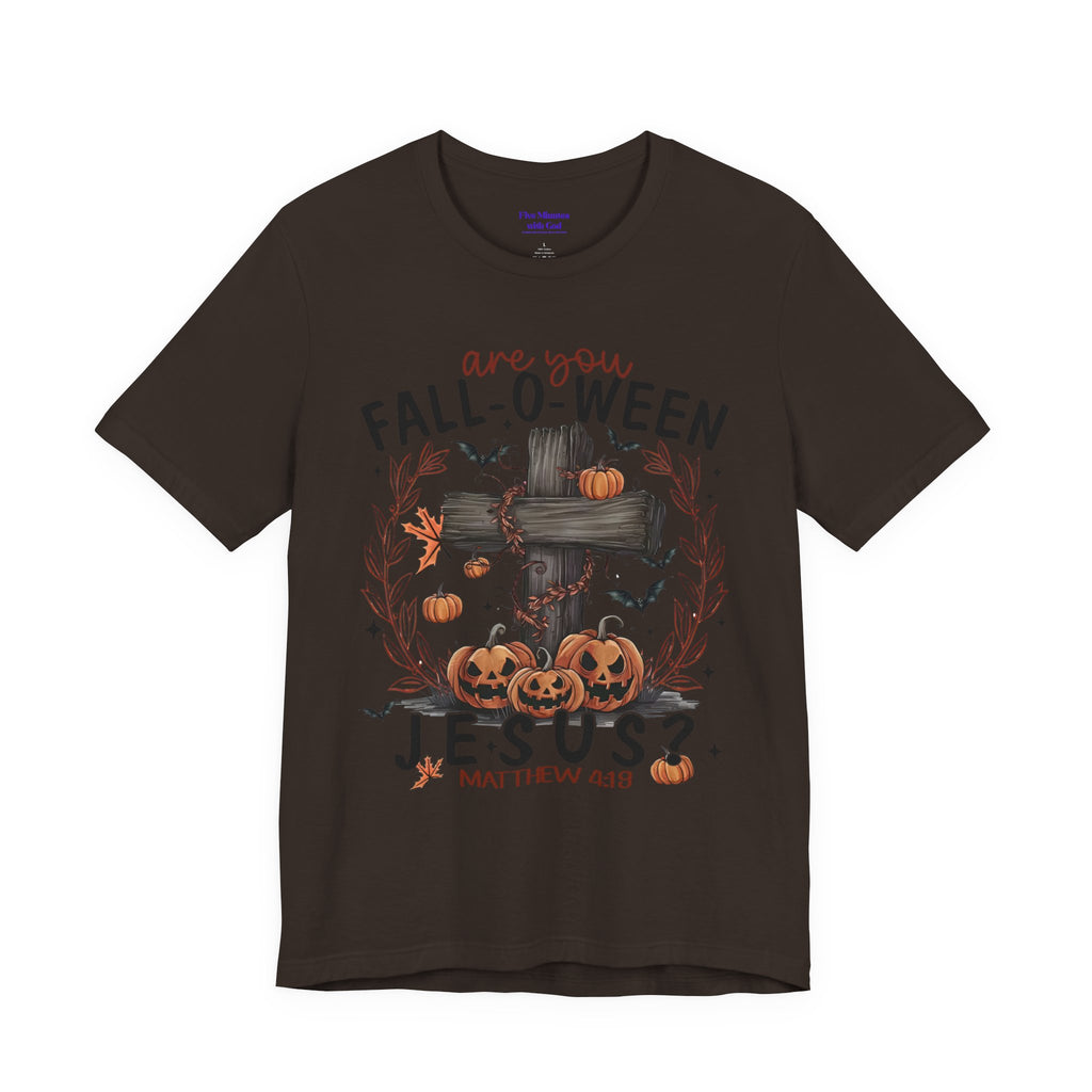 Autumn Pumpkin Christian Tee, Relaxed Fit Unisex Shirt, Fall Inspiration Tee, Cozy Halloween Top, Faith-Based Apparel