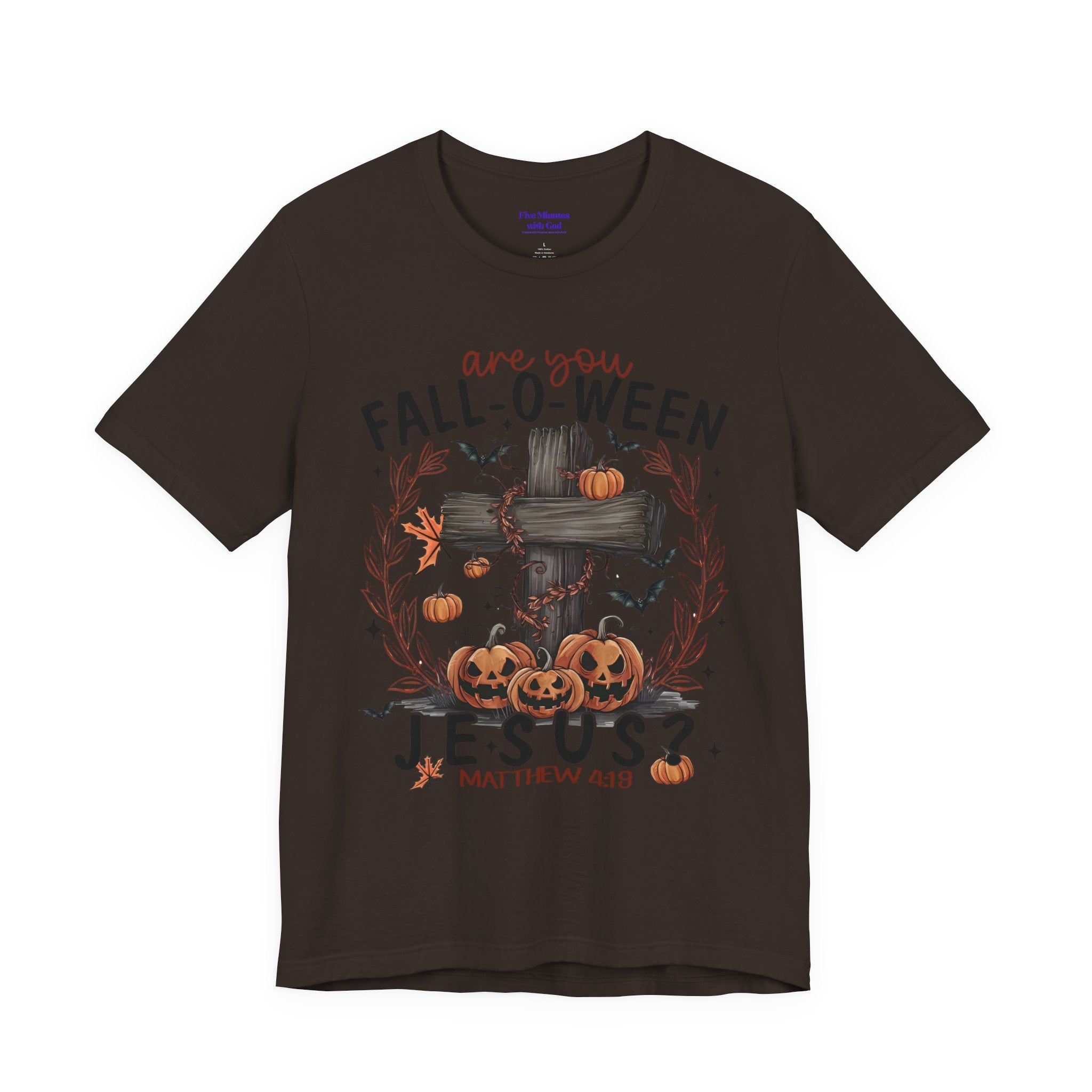 Autumn Pumpkin Christian Tee, Relaxed Fit Unisex Shirt, Fall Inspiration Tee, Cozy Halloween Top, Faith-Based Apparel