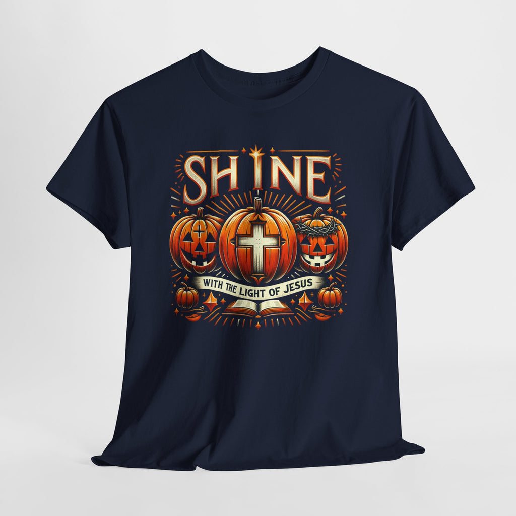 Halloween Jesus Graphic Tee | Unisex Cotton T-Shirt, Spooky Season Apparel, Faith-Based Shirt, Autumn Fashion, Christian Gift