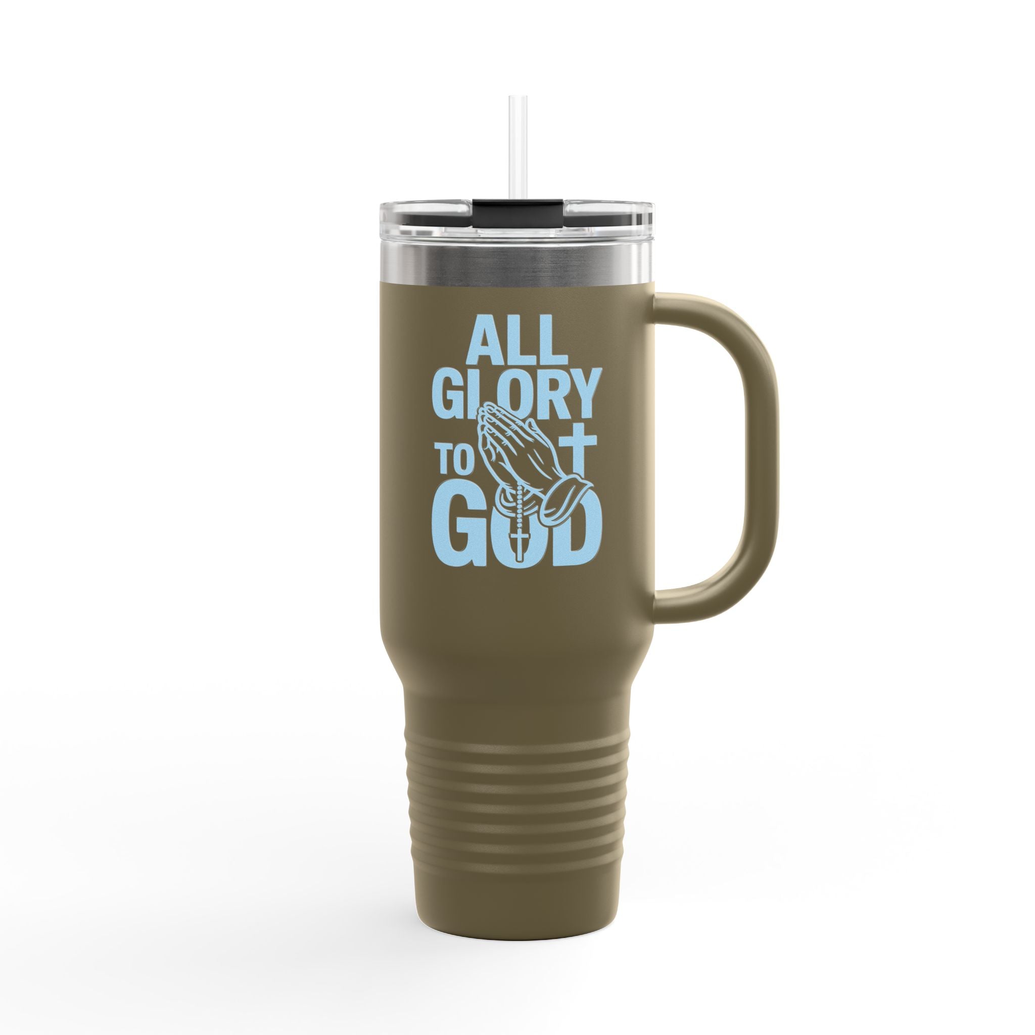 Insulated Travel Mug with Inspirational Quote, Perfect for Coffee Lovers, Bible Verses, Gift for Him/Her, Reusable Drinkware